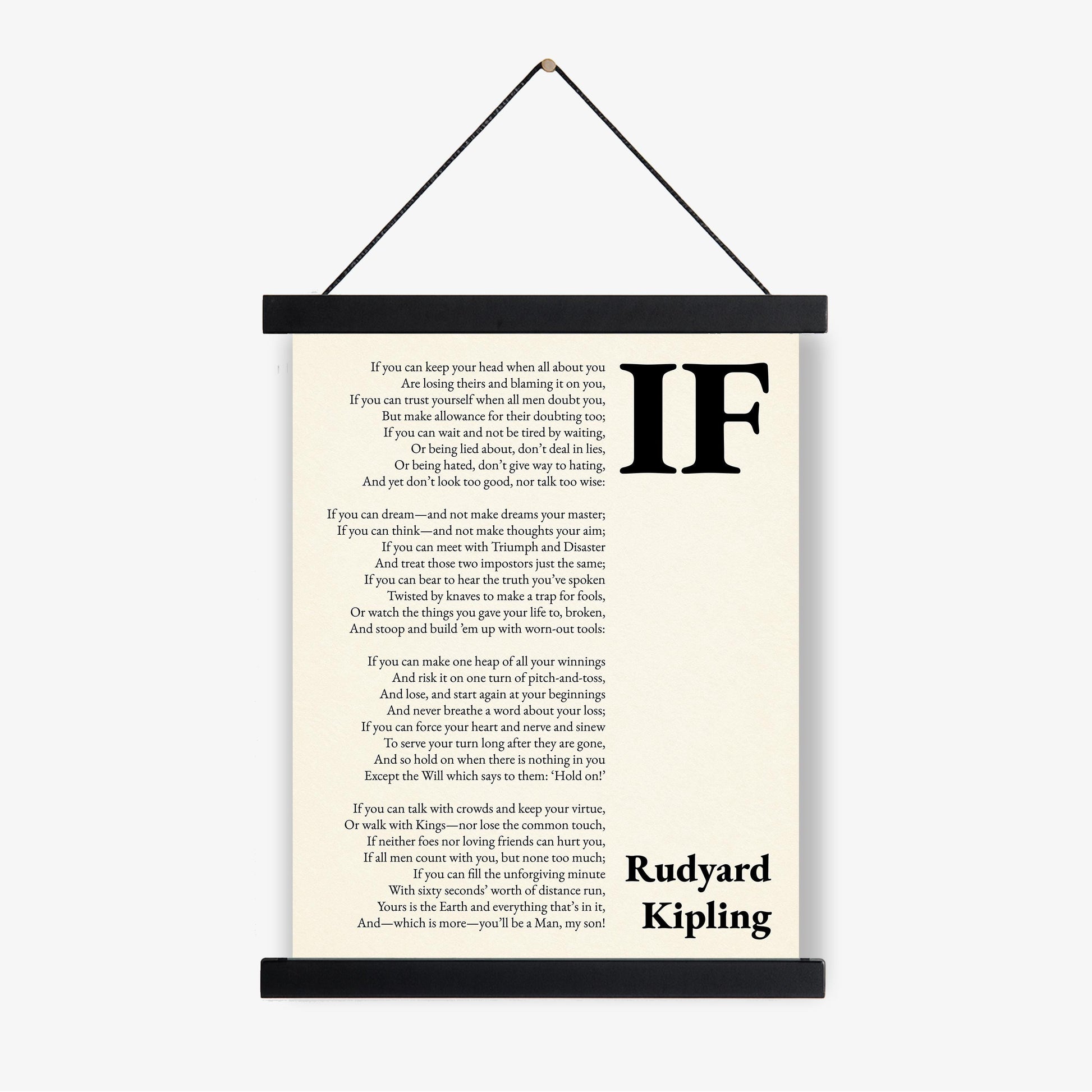 If by Rudyard Kipling Poem Quote Wall Art Print | Poetry | Landscape | Children's Room | Nursery | Vintage Home Decor | Literary Gift