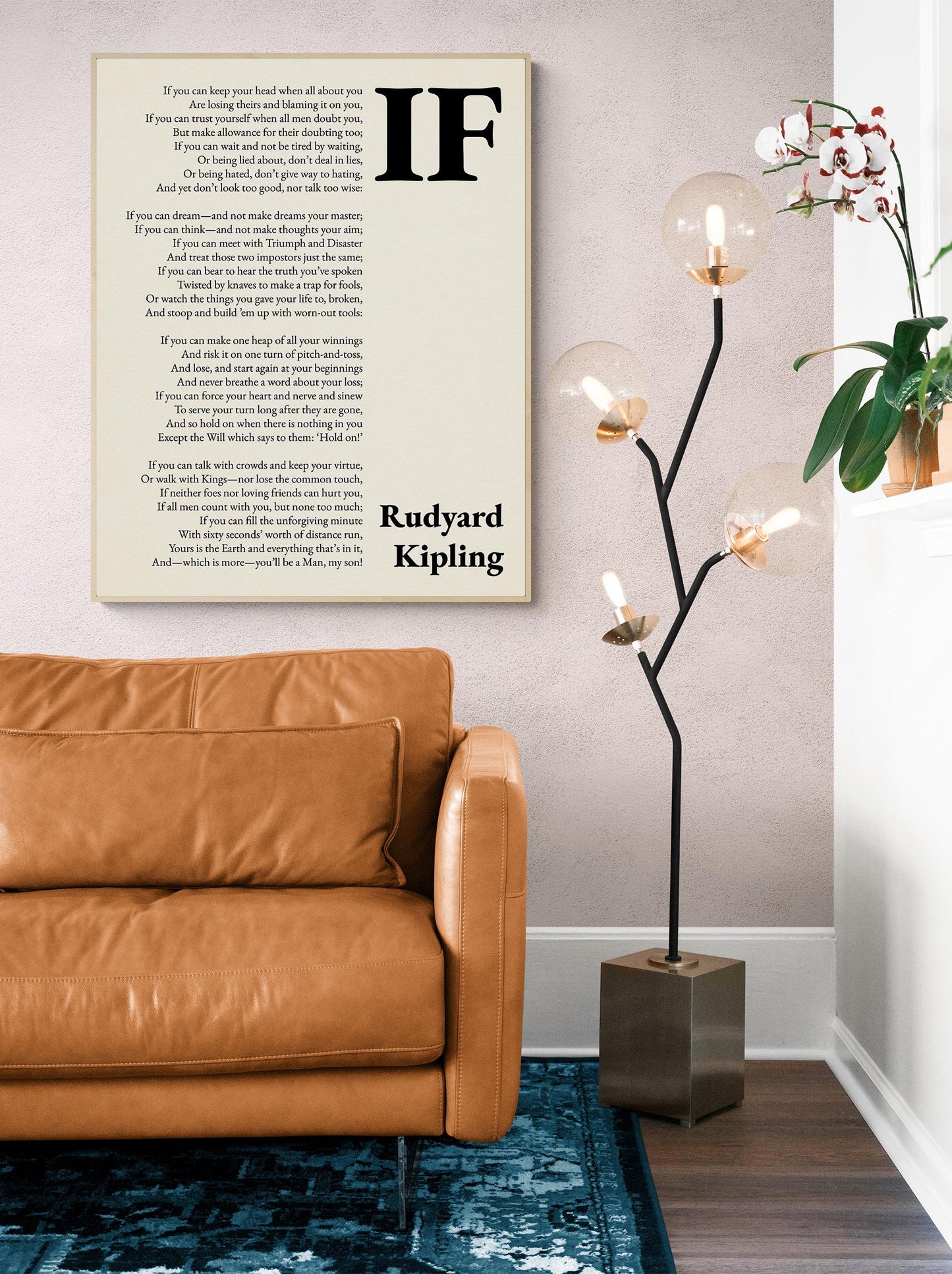 If by Rudyard Kipling Poem Quote Wall Art Print | Poetry | Landscape | Children's Room | Nursery | Vintage Home Decor | Literary Gift
