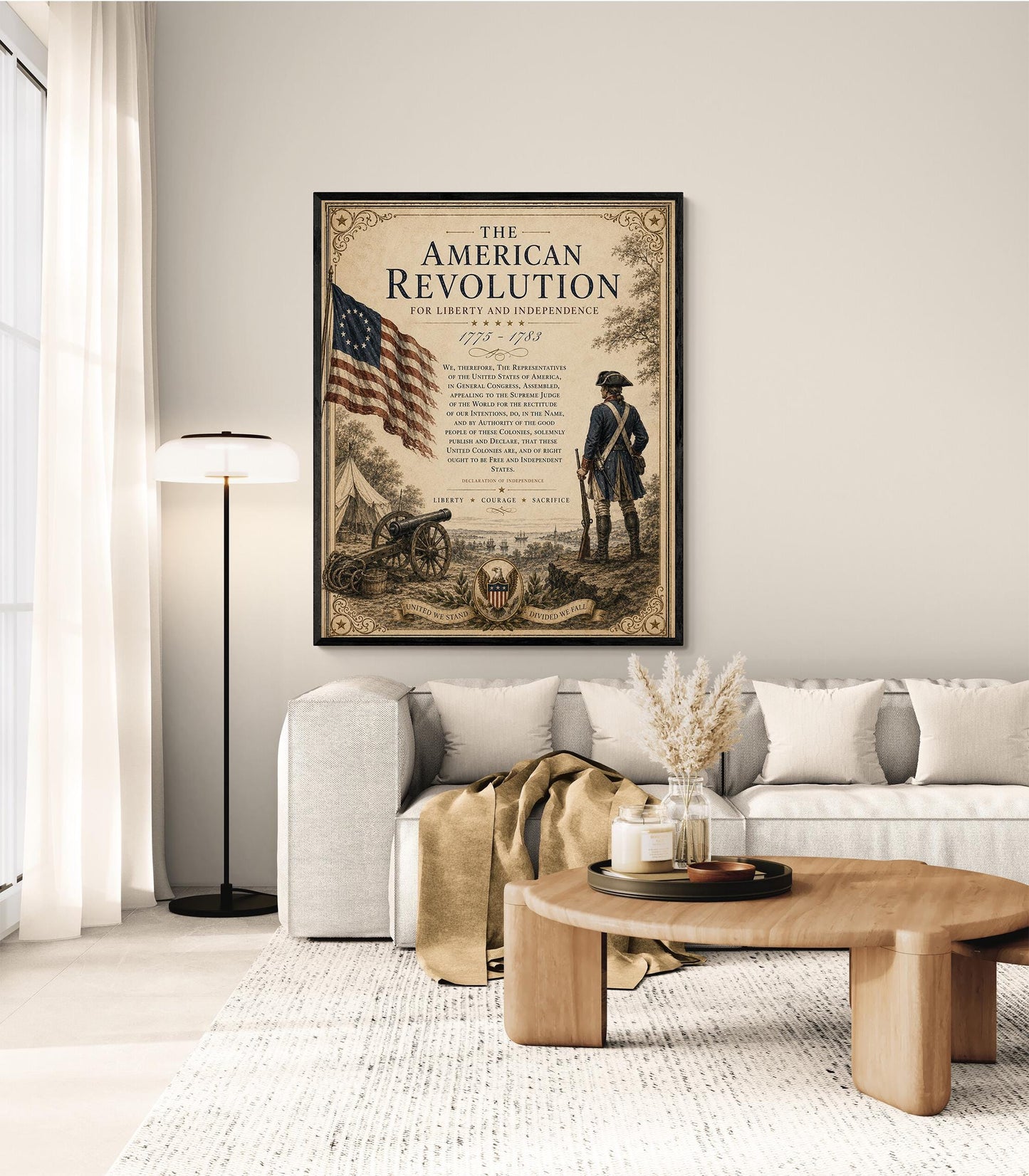 American Revolution Wall Art Print | Declaration of Independence | Historical Americana | Patriotic Home Decor