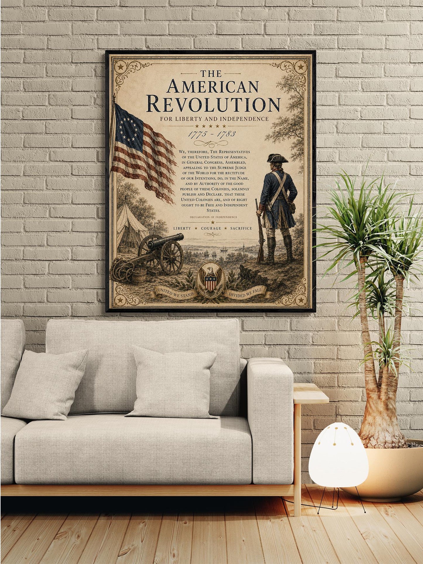 American Revolution Wall Art Print | Declaration of Independence | Historical Americana | Patriotic Home Decor