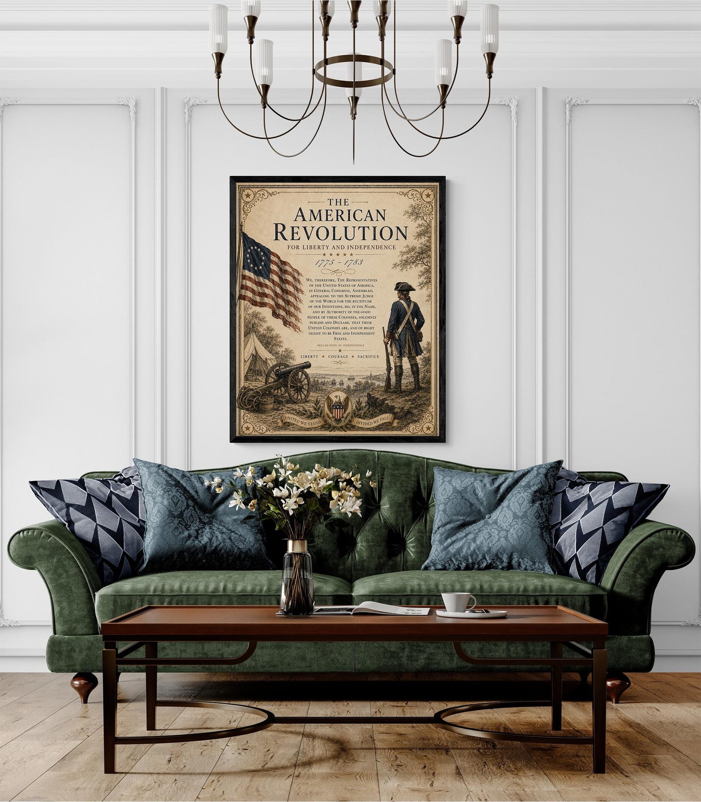 American Revolution Wall Art Print | Declaration of Independence | Historical Americana | Patriotic Home Decor