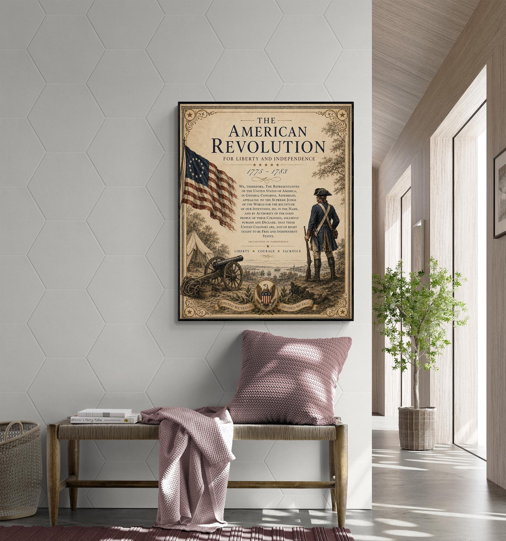 American Revolution Wall Art Print | Declaration of Independence | Historical Americana | Patriotic Home Decor