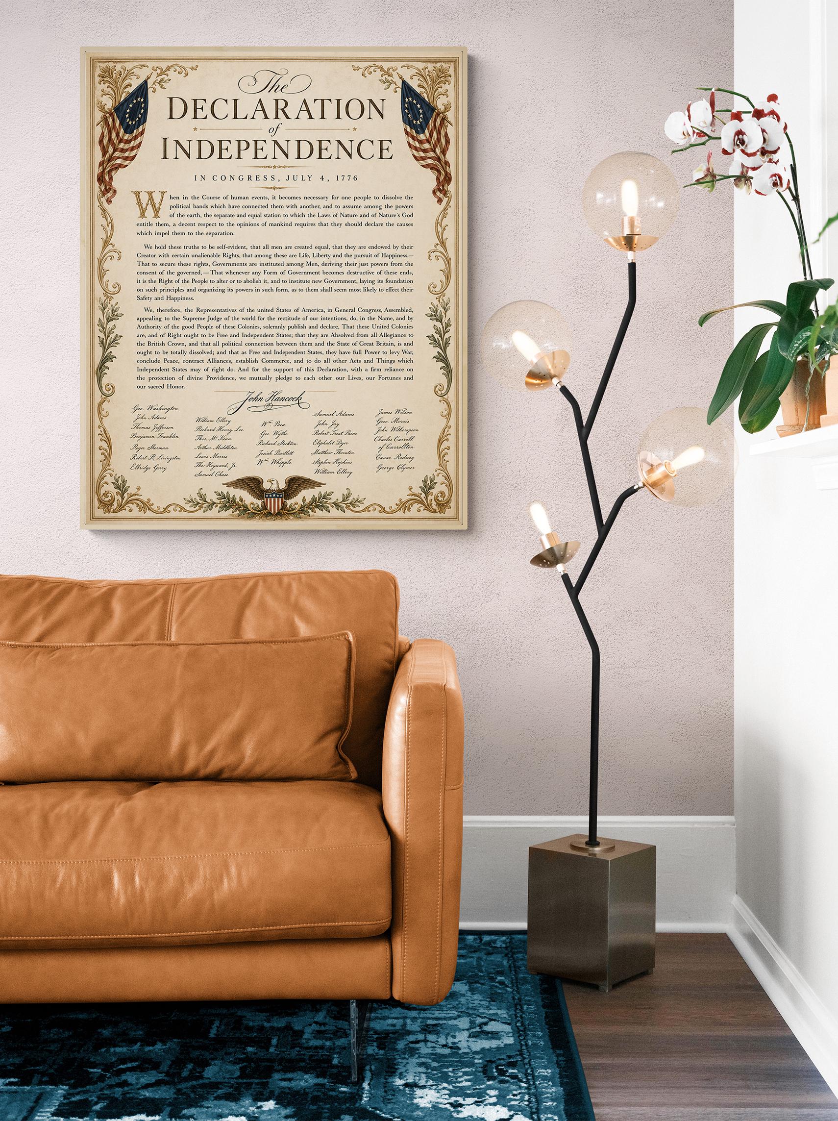 Declaration of Independence Wall Art Print | American Revolution | Historical Americana | Vintage Patriotic Home Decor