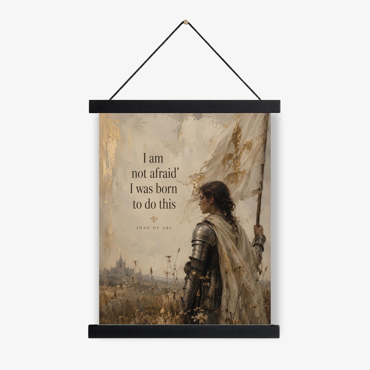 Joan Of Arc Quote Wall Art Print | I Am Not Afraid | I Was Born To Do This | Home Decor | Inspirational | Medieval Warrior Strength Gift