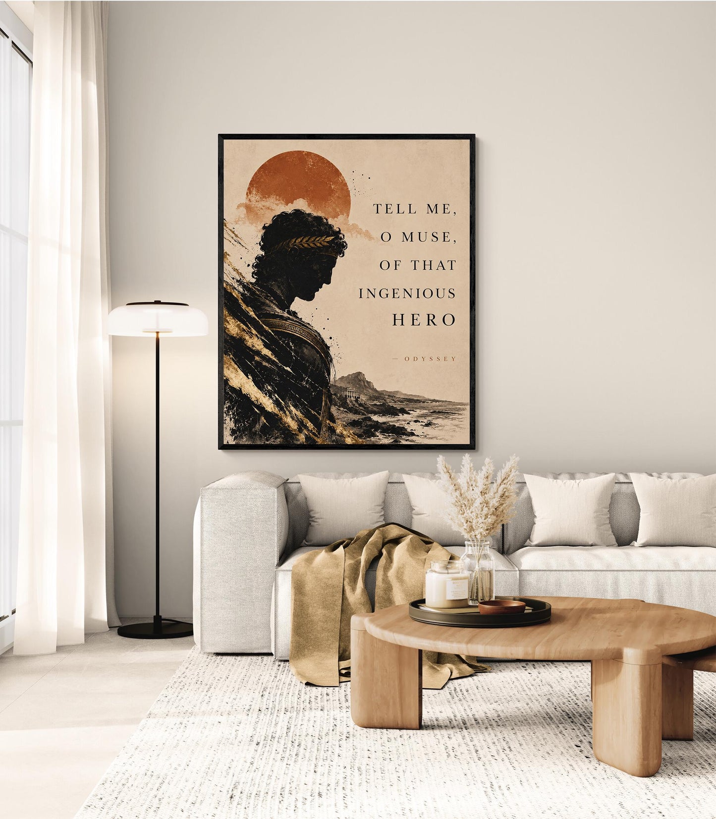 Odyssey Wall Art Print | Tell Me O Muse Odysseus | Homer Poem | Ancient Greek Mythology | Classical Literary Home Decor