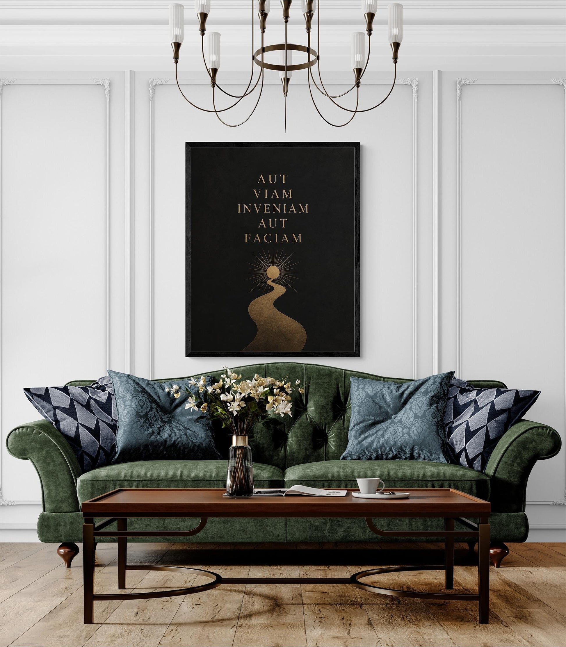 Aut Viam Inveniam Aut Faciam Wall Art Print, Hannibal Quote | Latin Quote, Classical Motivation Poster, Stoic Philosophy Home Decor