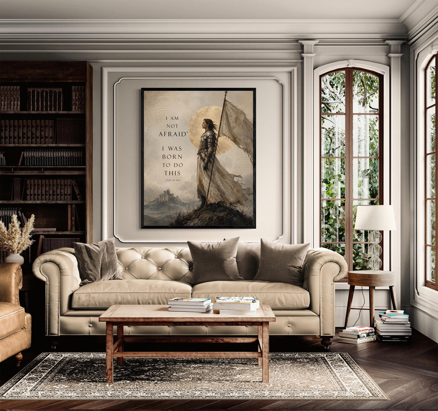 Joan Of Arc Quote Wall Art Print | I Am Not Afraid | I Was Born To Do This | Home Decor | Inspirational | Medieval Warrior Poster