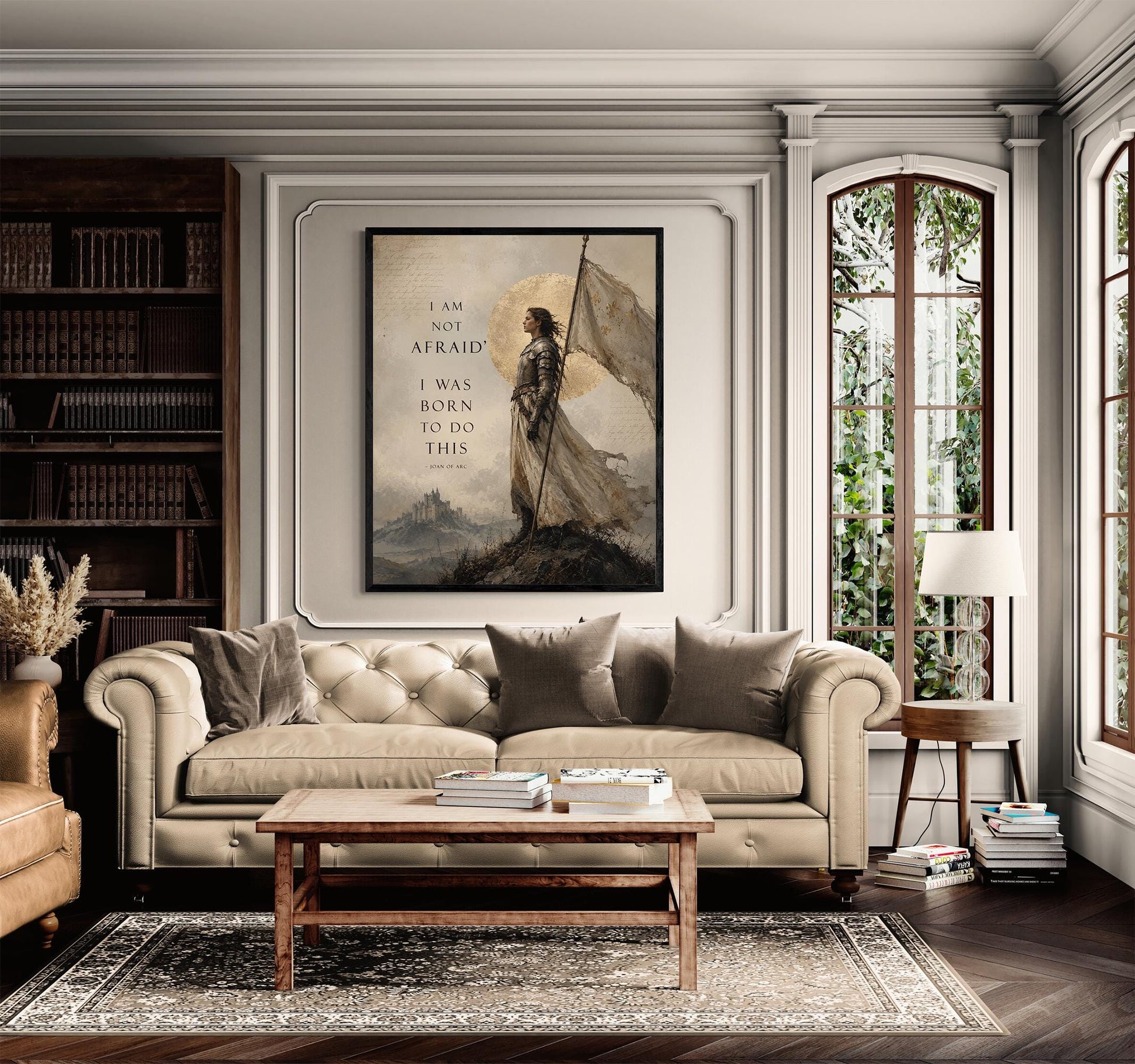Joan Of Arc Quote Wall Art Print | I Am Not Afraid | I Was Born To Do This | Home Decor | Inspirational | Medieval Warrior Poster