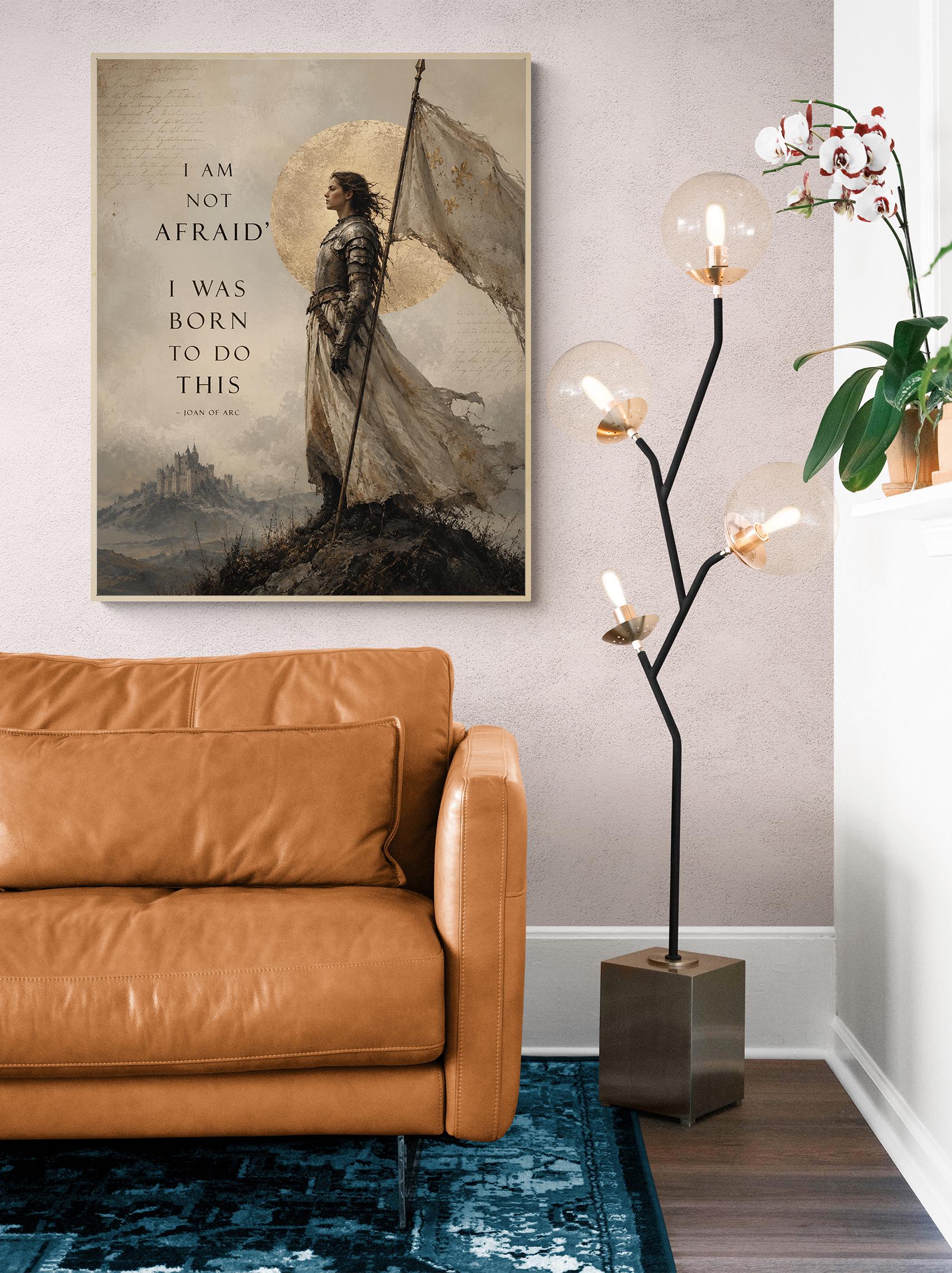 Joan Of Arc Quote Wall Art Print | I Am Not Afraid | I Was Born To Do This | Home Decor | Inspirational | Medieval Warrior Poster