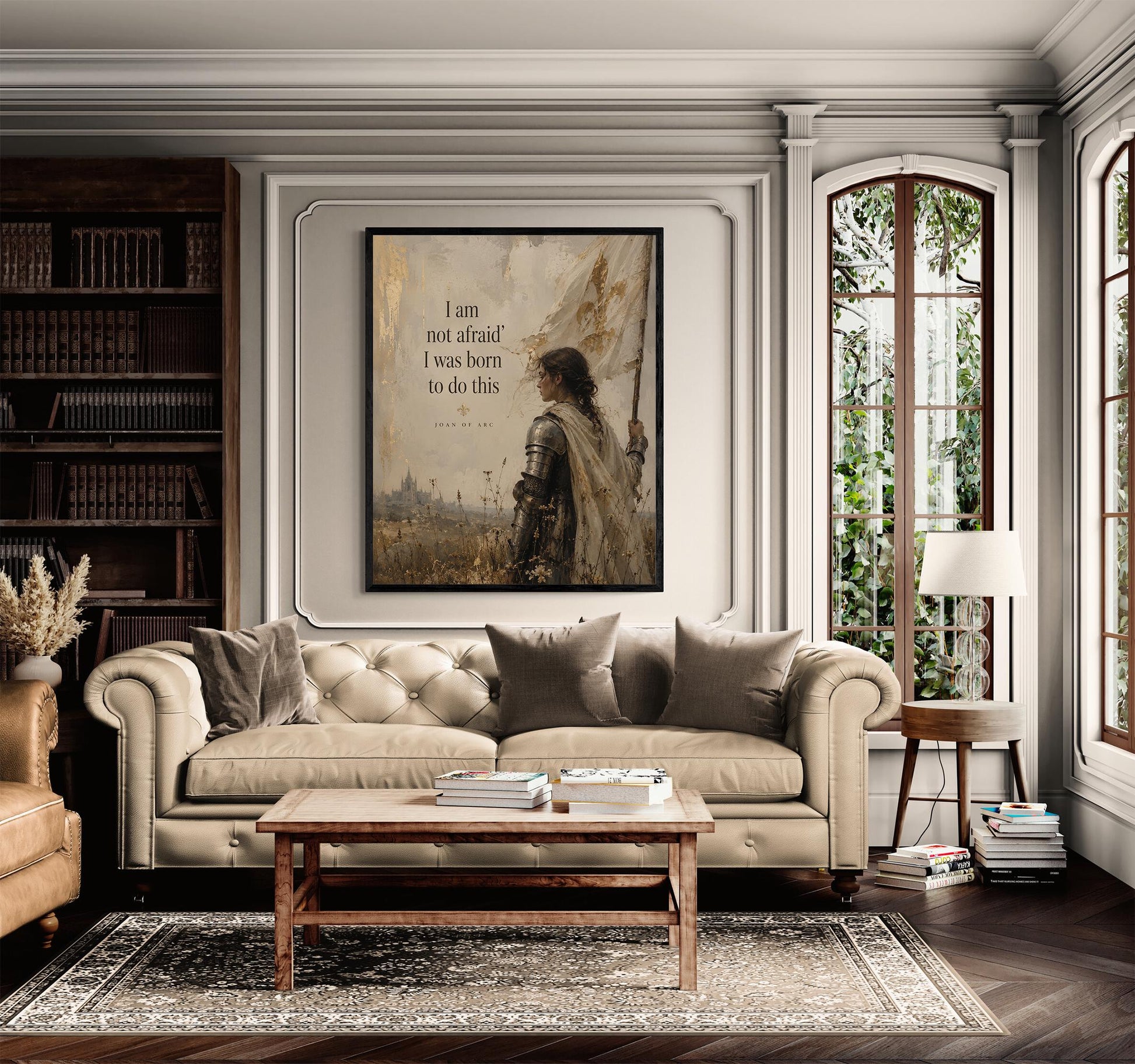 Joan Of Arc Quote Wall Art Print | I Am Not Afraid | I Was Born To Do This | Home Decor | Inspirational | Medieval Warrior Strength Gift