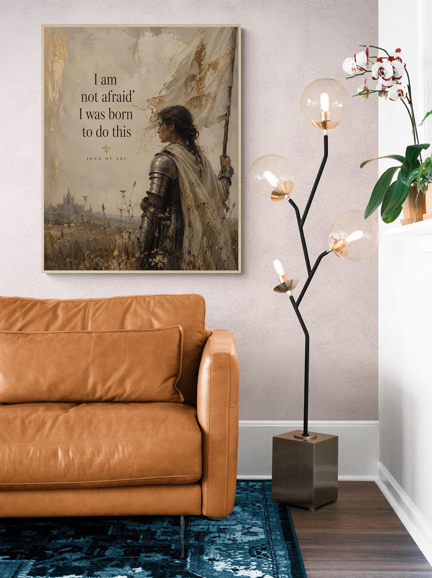 Joan Of Arc Quote Wall Art Print | I Am Not Afraid | I Was Born To Do This | Home Decor | Inspirational | Medieval Warrior Strength Gift