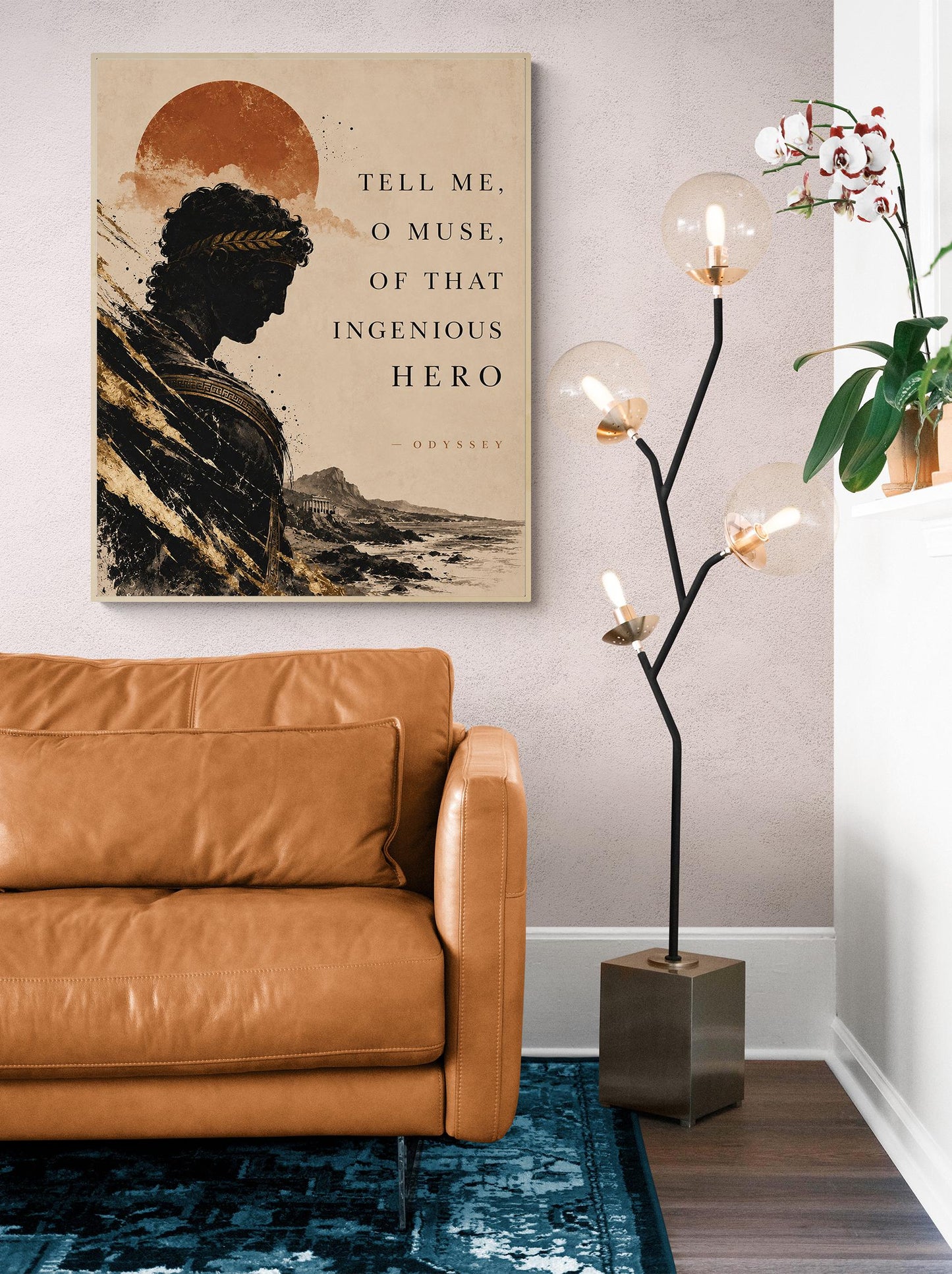 Odyssey Wall Art Print | Tell Me O Muse Odysseus | Homer Poem | Ancient Greek Mythology | Classical Literary Home Decor