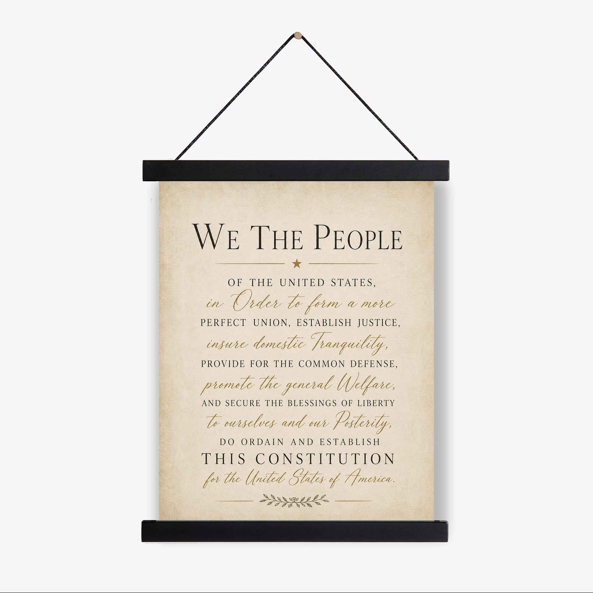 Constitution Preamble Wall Art Print | We The People | American Revolution | Historical Americana | Vintage Patriotic Home Decor