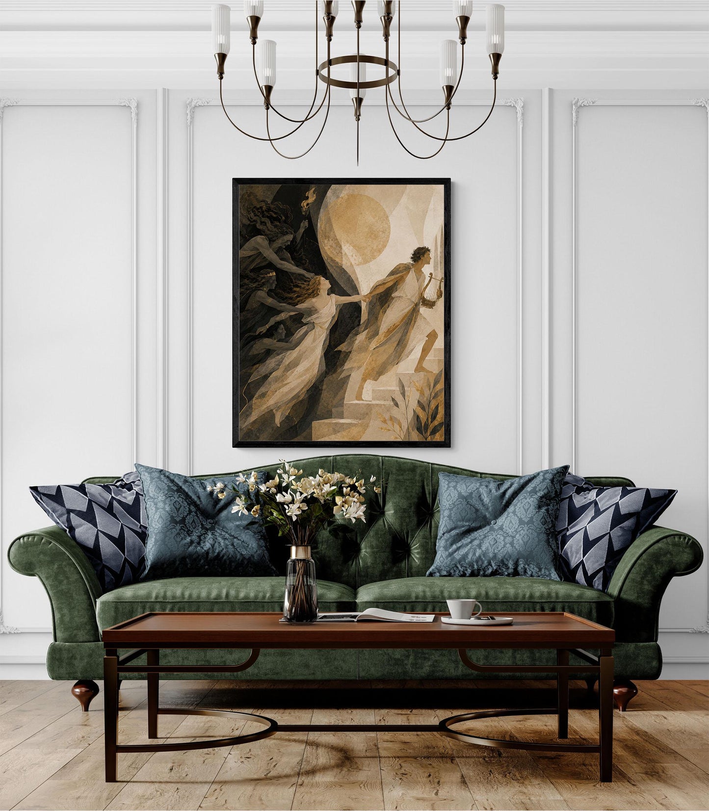 Orpheus and Eurydice Art Print | Ancient Greek Mythology | Classic | Literary | Gods and Goddess Myth | Room | Home Decor Poster