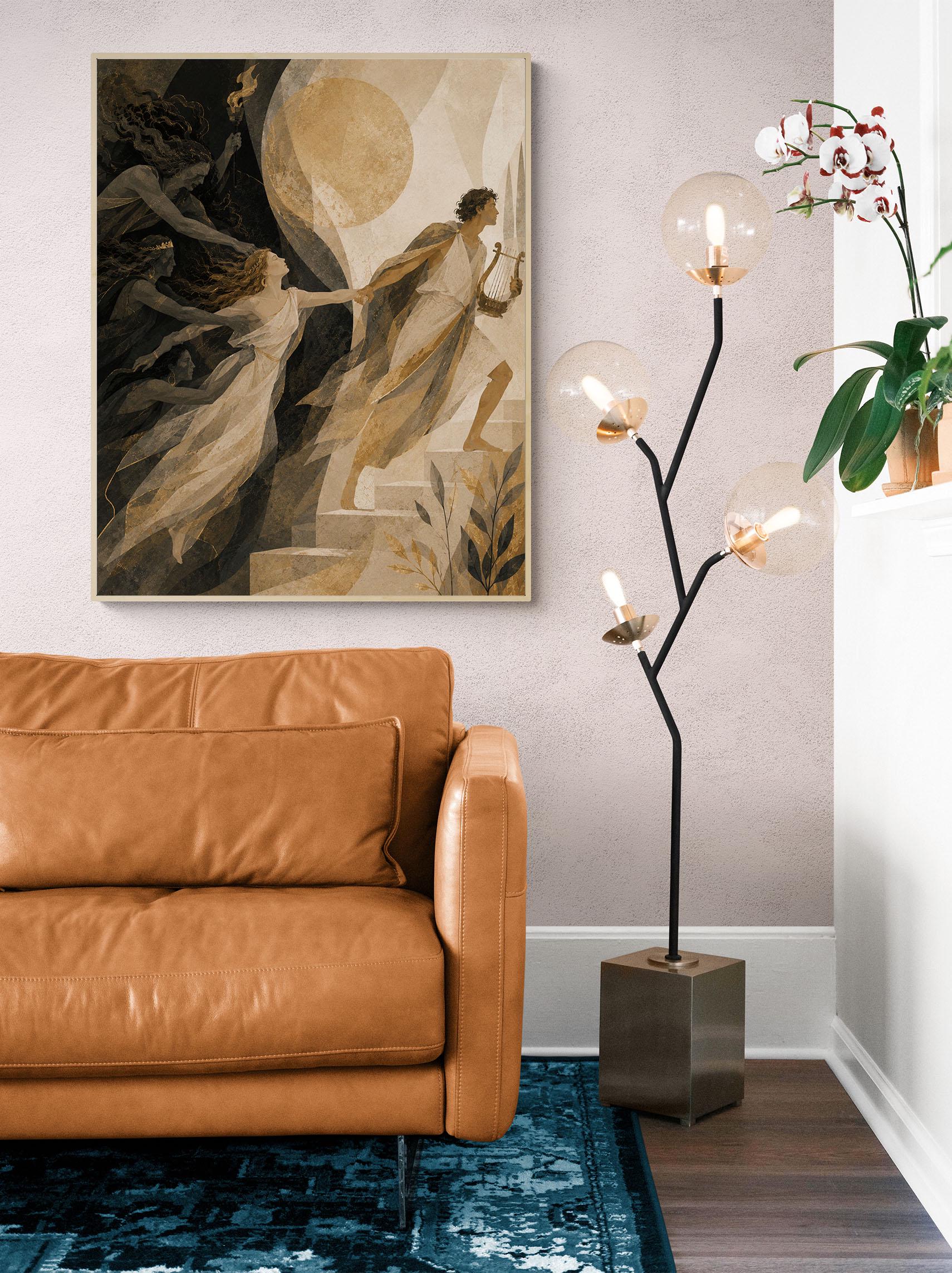 Orpheus and Eurydice Art Print | Ancient Greek Mythology | Classic | Literary | Gods and Goddess Myth | Room | Home Decor Poster