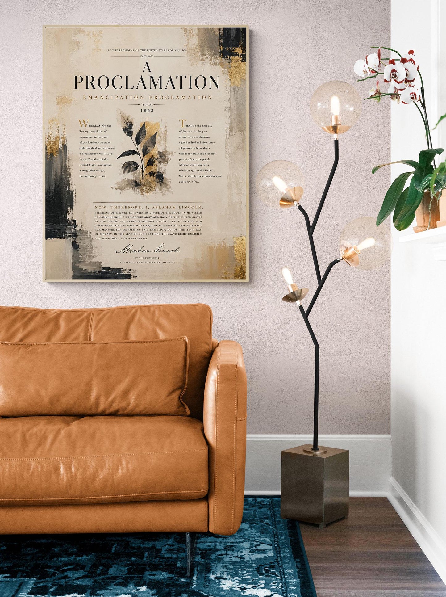 Emancipation Proclamation Wall Art Print, Abraham Lincoln Document, Neutral Historical Home Decor, American History, Freedom Poster