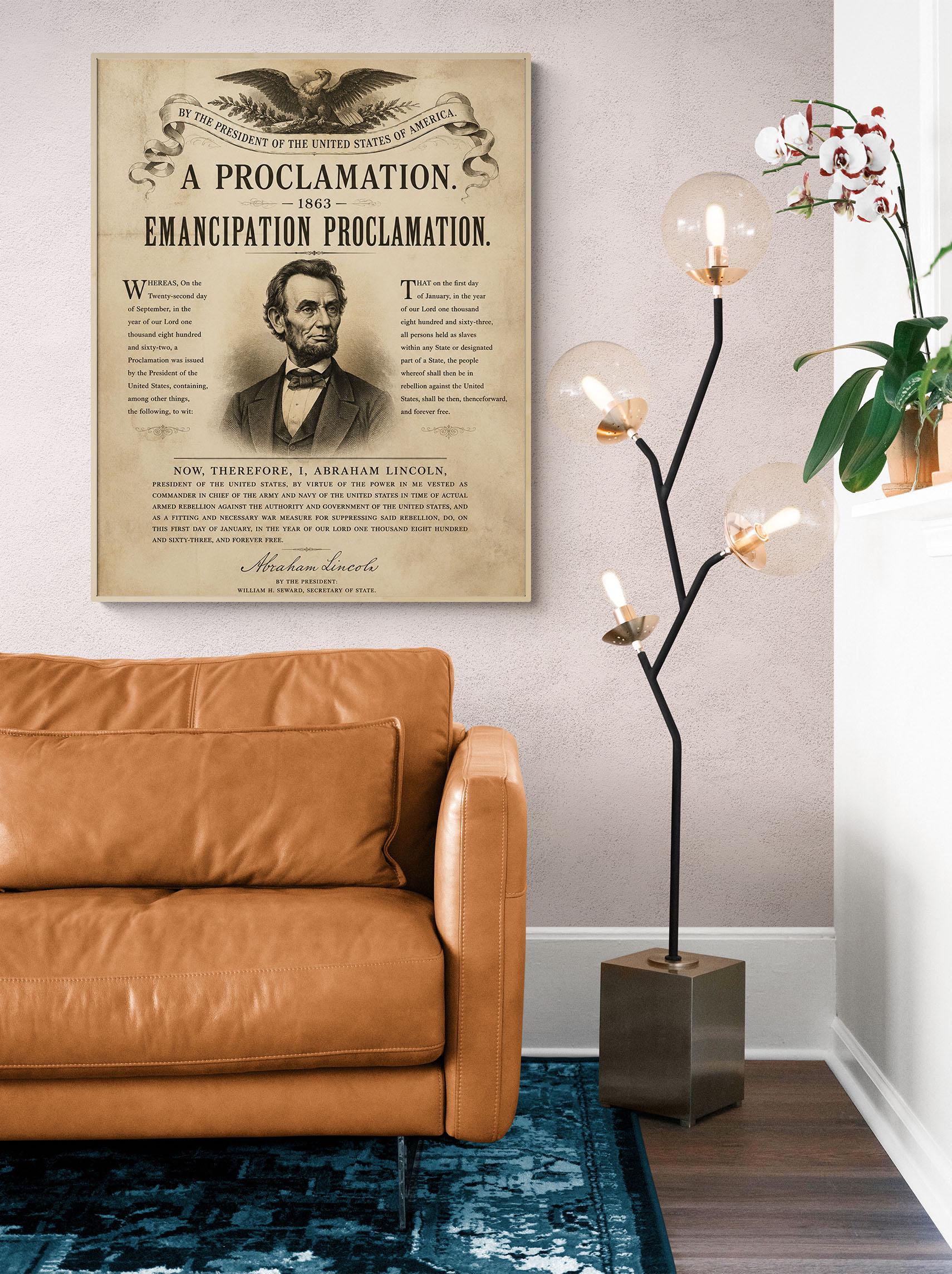 Emancipation Proclamation Wall Art Print, Abraham Lincoln Historical Poster, Civil War Document, American History Home Decor, Freedom Gift