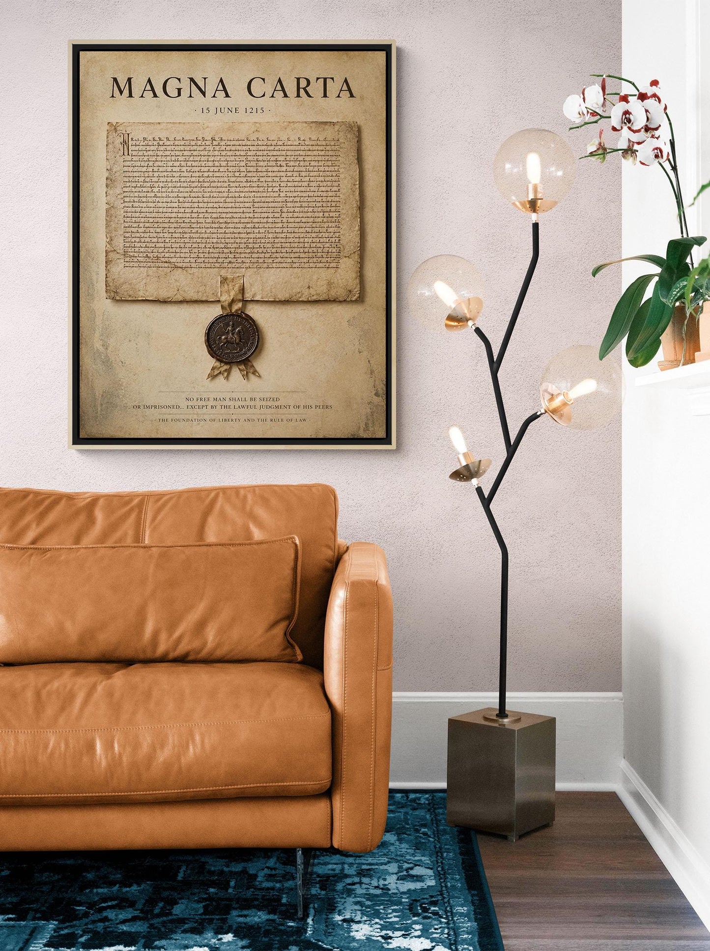 Magna Carta Wall Art Print, Historic Document Home Decor, Rule of Law Poster, Medieval Charter, History Office and Library Artwork