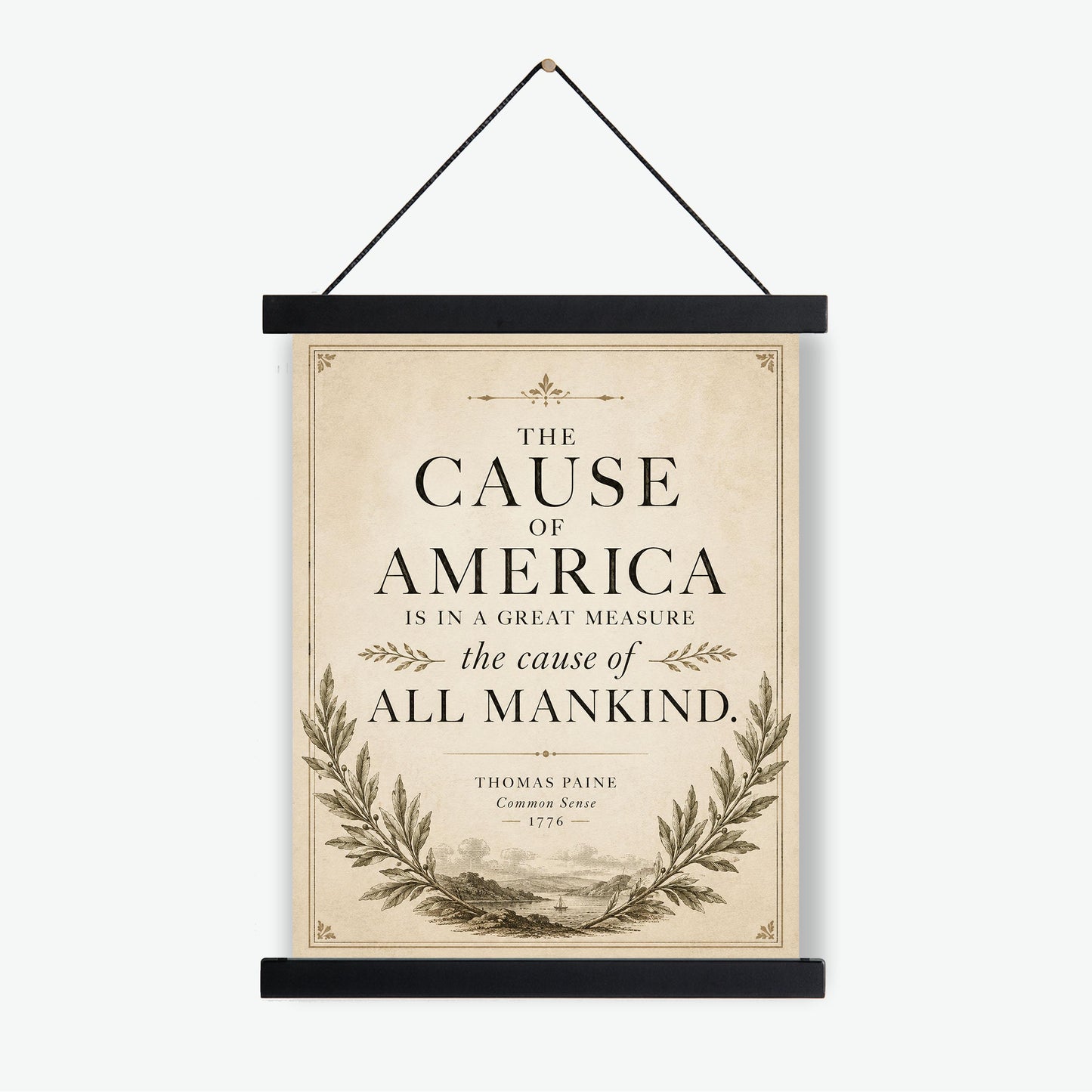 Thomas Paine Common Sense Wall Art Print | Cause of America | American Revolutionary War | Patriotic Home Decor | History Artwork