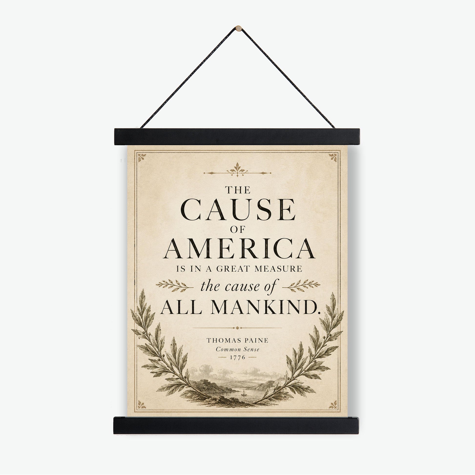 Thomas Paine Common Sense Wall Art Print | Cause of America | American Revolutionary War | Patriotic Home Decor | History Artwork