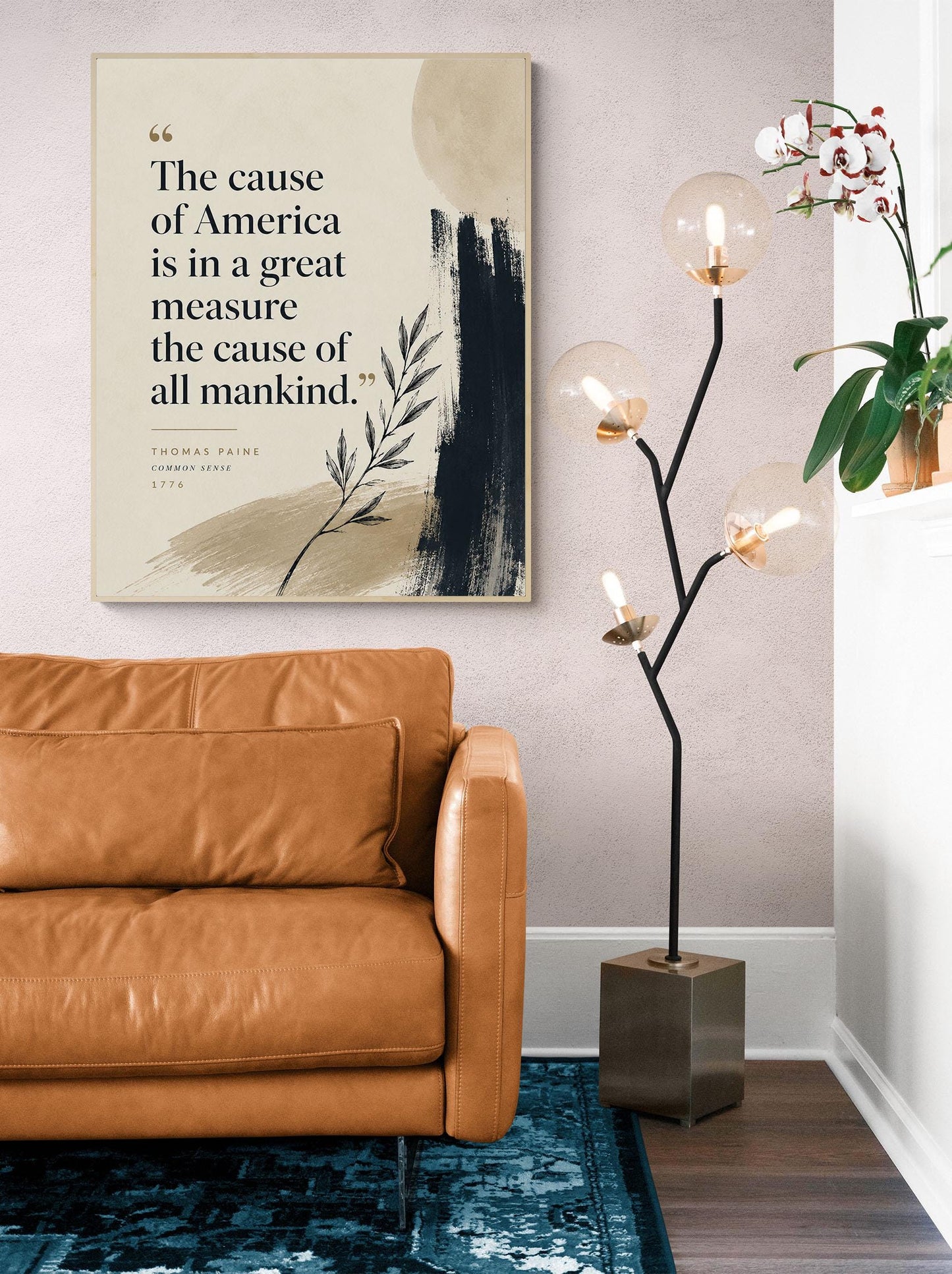 Thomas Paine Quote Wall Art Print, Common Sense Literary Home Decor, Patriotic History Quote Poster, American Heritage, Freedom Gift