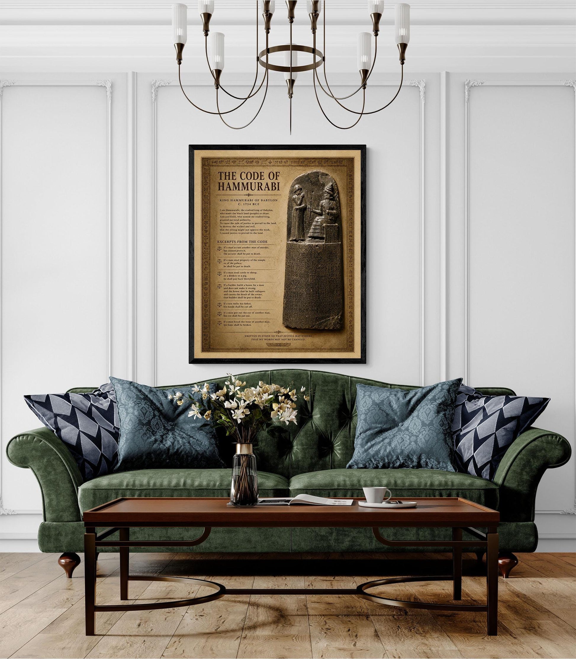 Code of Hammurabi Wall Art Print | Ancient Mesopotamia | Babylonian Law | Social Studies Classroom | History Teacher | Home Decor Artwork