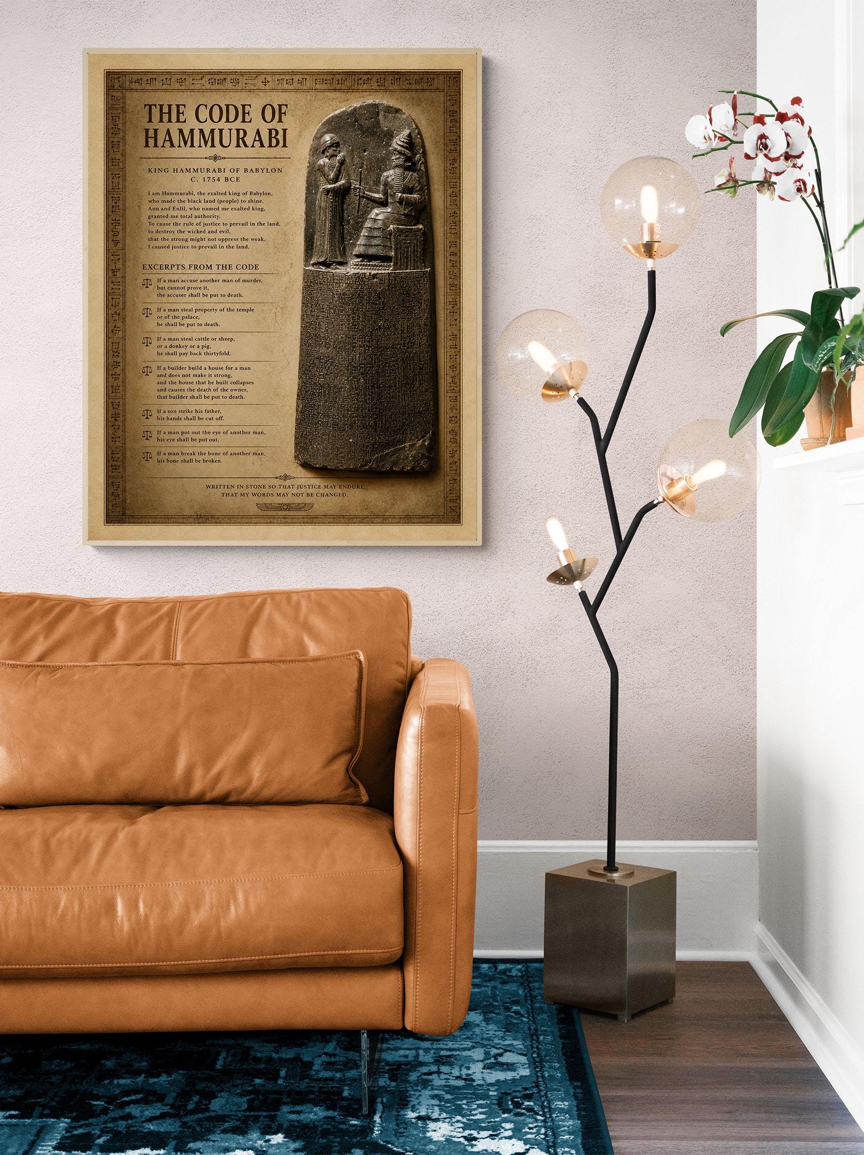 Code of Hammurabi Wall Art Print | Ancient Mesopotamia | Babylonian Law | Social Studies Classroom | History Teacher | Home Decor Artwork