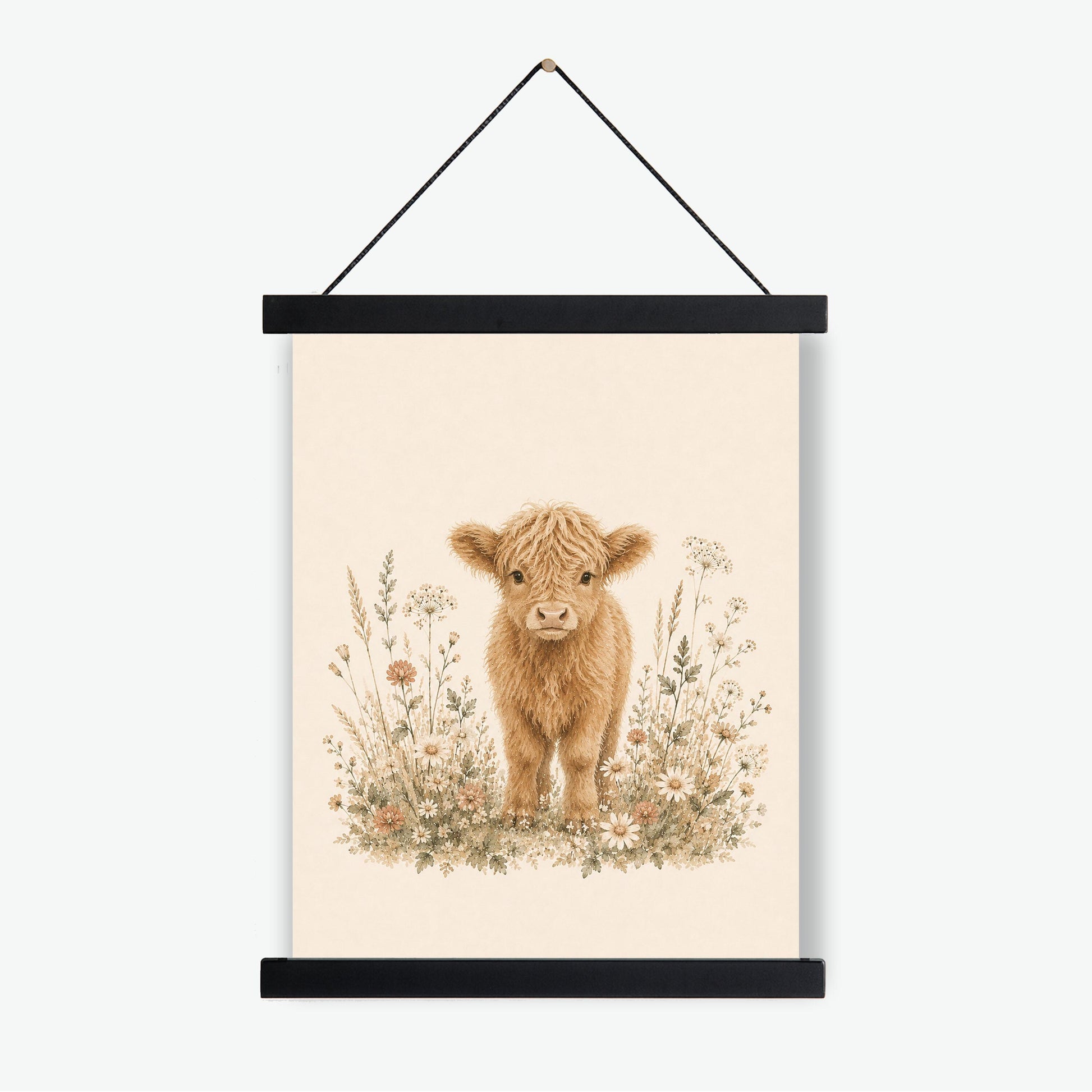 Baby Calf Nursery Wall Art Print | Children’s Home Decor | Cow Farmhouse | For Boy | Kids | Girl | Cottage core | Poster