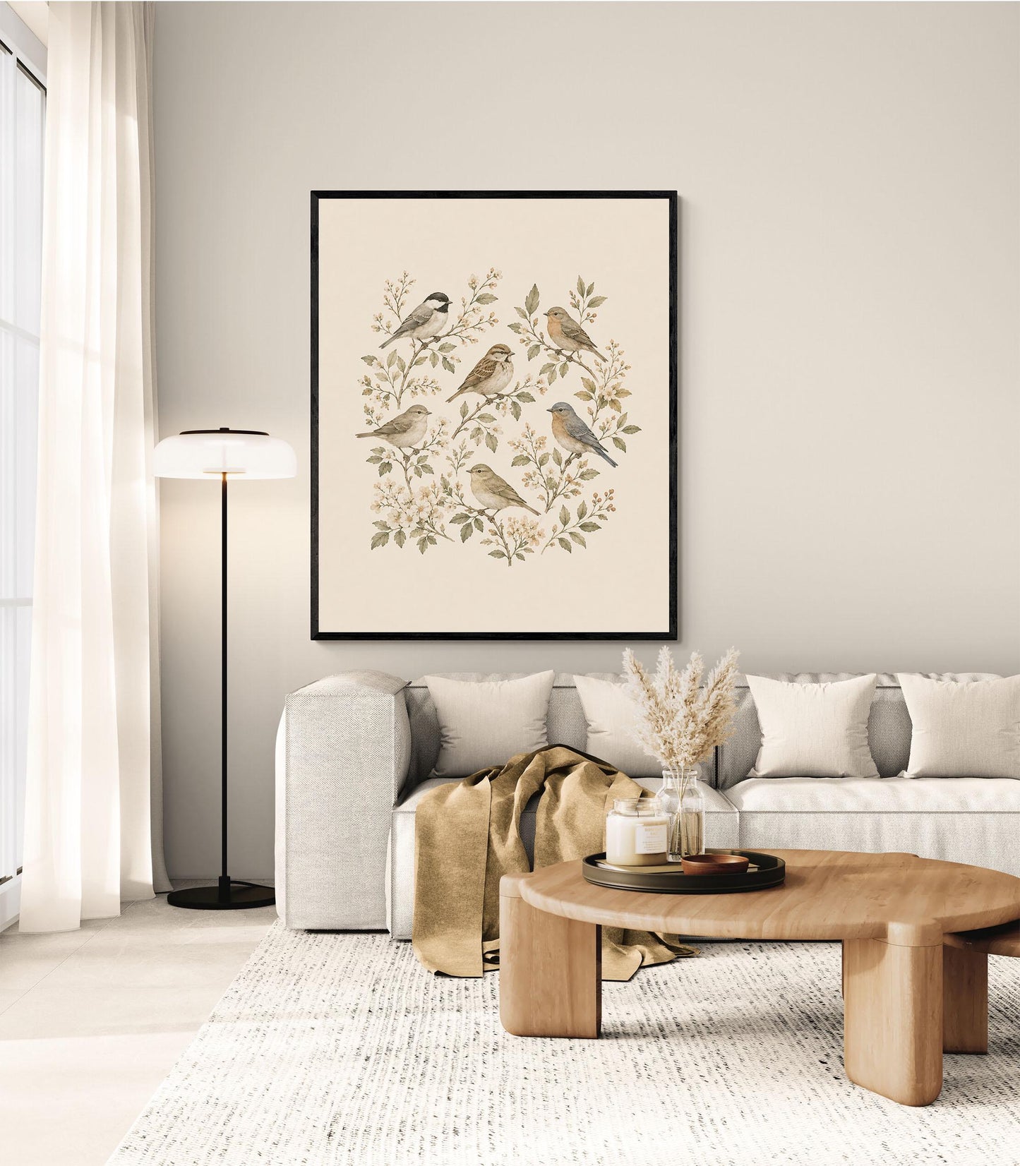 Vintage Bird Nursery Wall Art Print | Children’s Home Decor | Botanical Garden | For Boy | Kids | Girl | Cottage core | Artwork