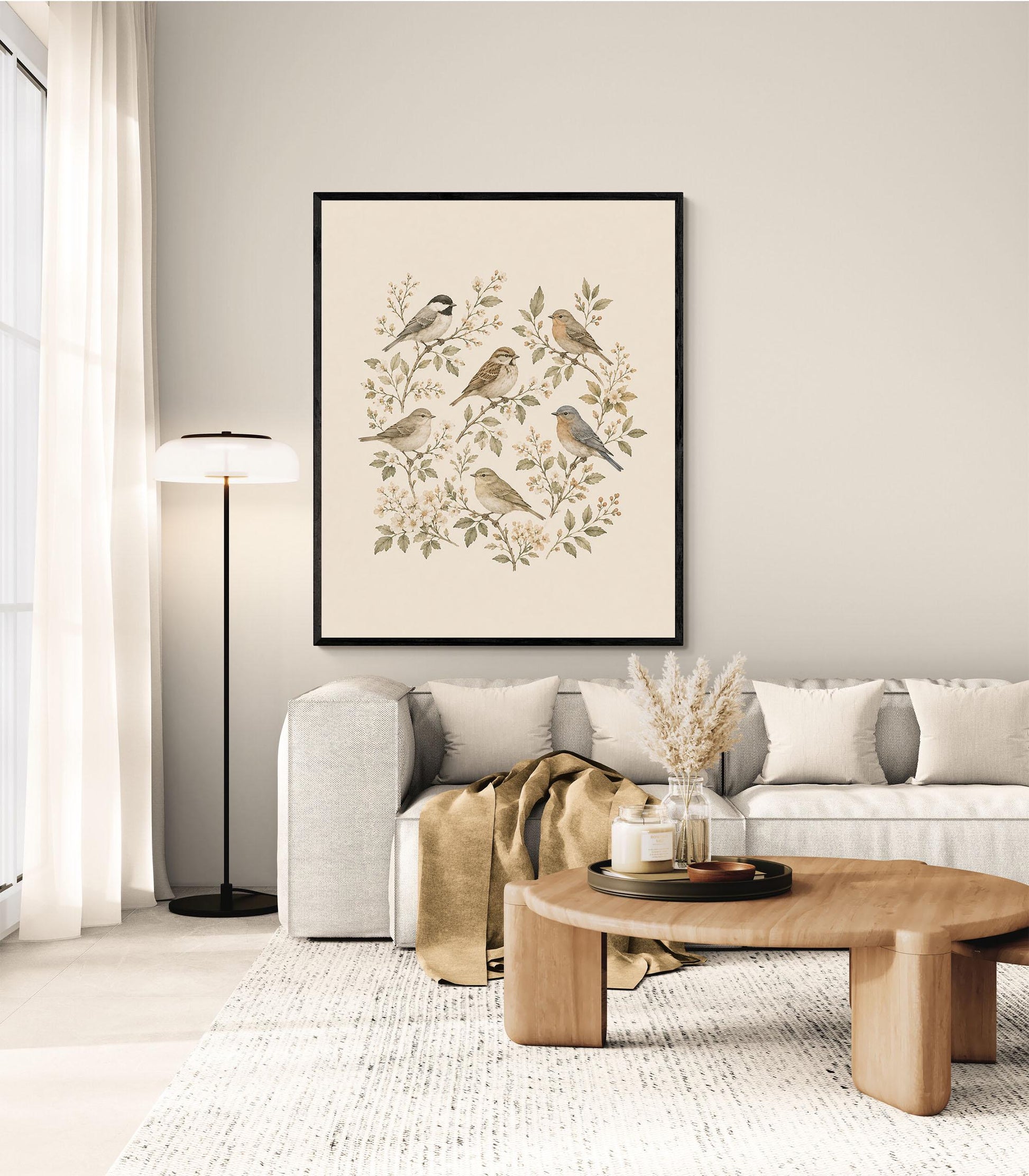 Vintage Bird Nursery Wall Art Print | Children’s Home Decor | Botanical Garden | For Boy | Kids | Girl | Cottage core | Artwork
