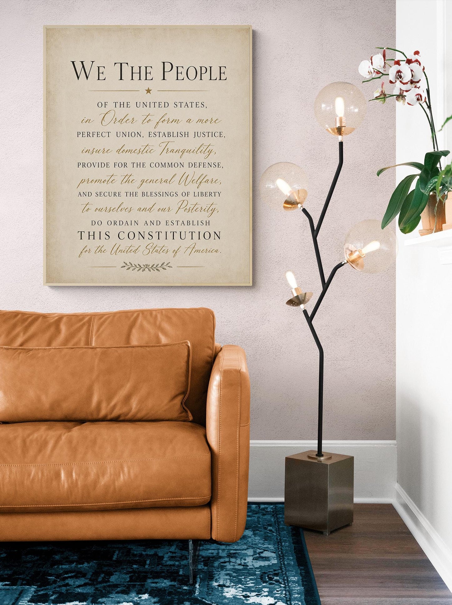 Constitution Preamble Wall Art Print | We The People | American Revolution | Historical Americana | Vintage Patriotic Home Decor