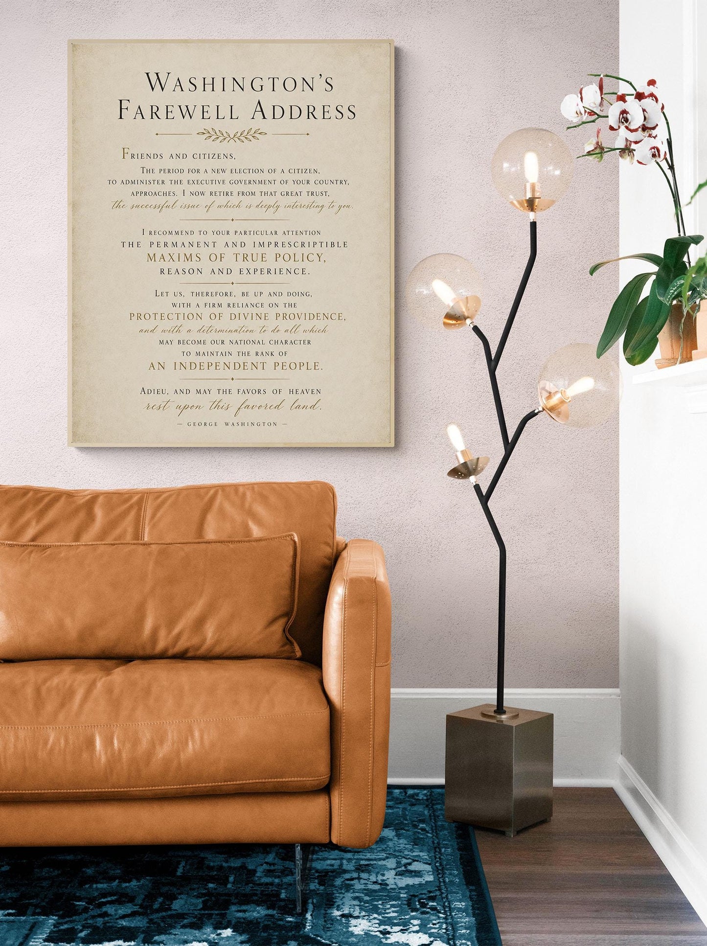 George Washington's Farewell Address Wall Art Print | American Revolution | Historical Americana | Vintage Patriotic Home Decor