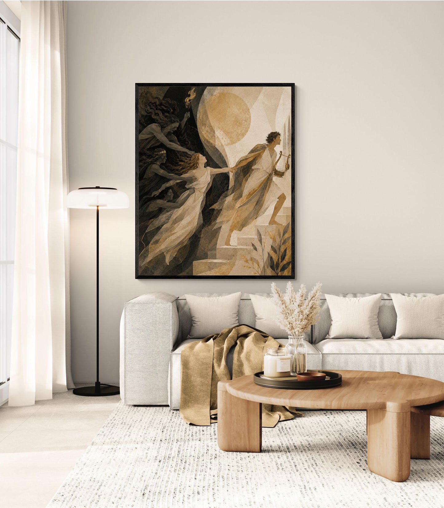 Orpheus and Eurydice Art Print | Ancient Greek Mythology | Classic | Literary | Gods and Goddess Myth | Room | Home Decor Poster