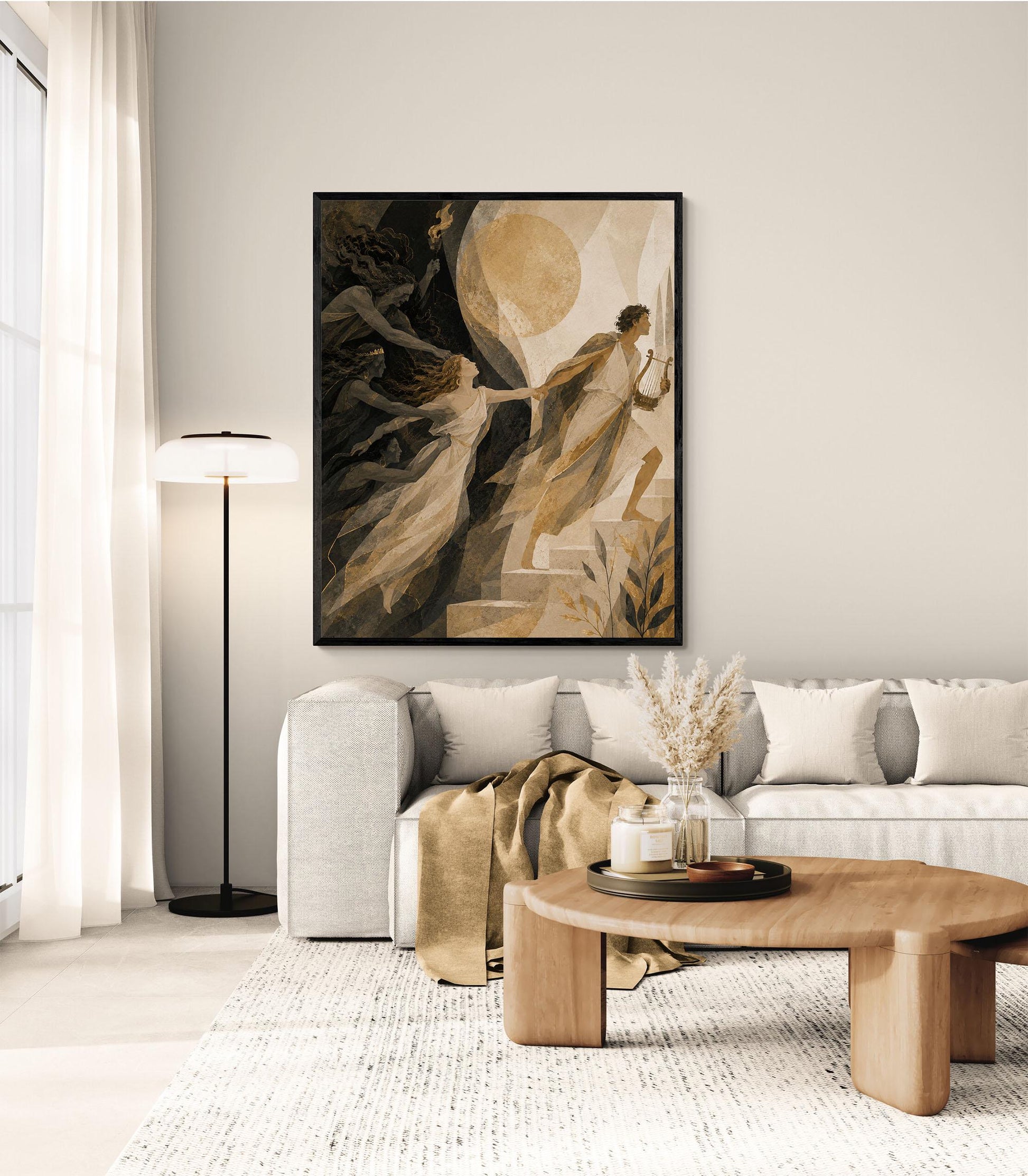 Orpheus and Eurydice Art Print | Ancient Greek Mythology | Classic | Literary | Gods and Goddess Myth | Room | Home Decor Poster