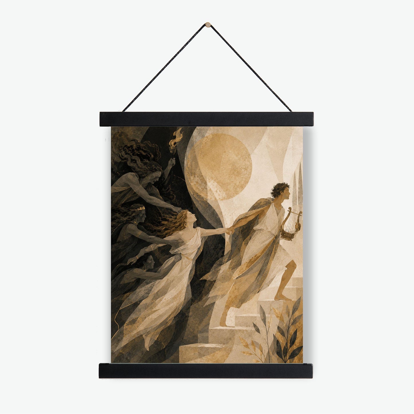 Orpheus and Eurydice Art Print | Ancient Greek Mythology | Classic | Literary | Gods and Goddess Myth | Room | Home Decor Poster