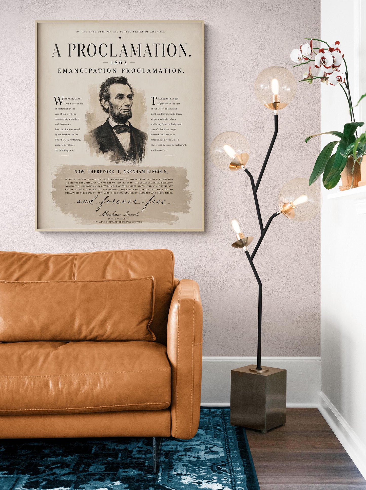 Emancipation Proclamation Wall Art Print | Abraham Lincoln | Civil War History | Teacher Classroom | Liberty Home Decor