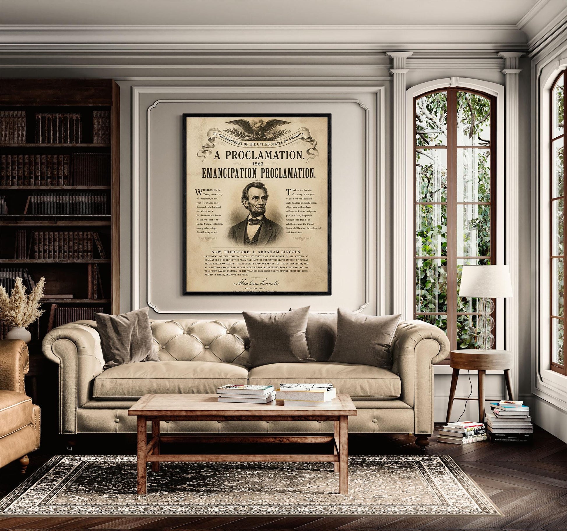 Emancipation Proclamation Wall Art Print, Abraham Lincoln Historical Poster, Civil War Document, American History Home Decor, Freedom Gift