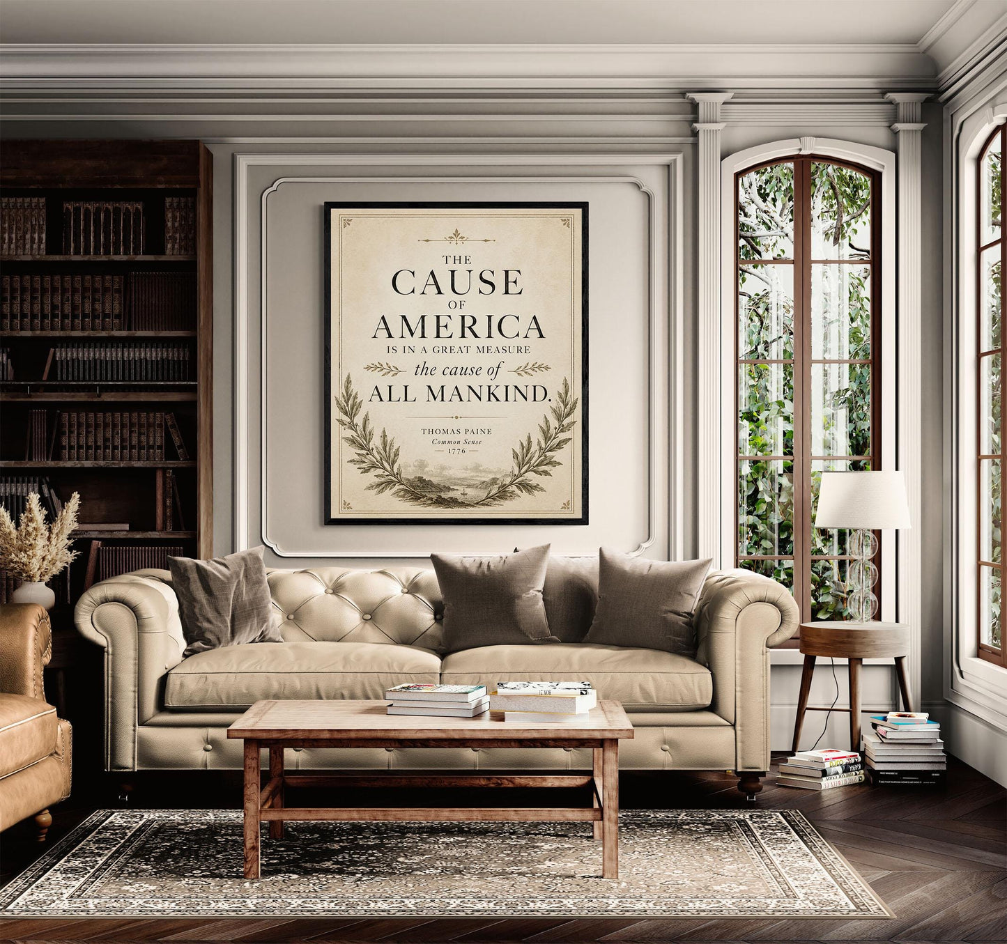Thomas Paine Common Sense Wall Art Print | Cause of America | American Revolutionary War | Patriotic Home Decor | History Artwork