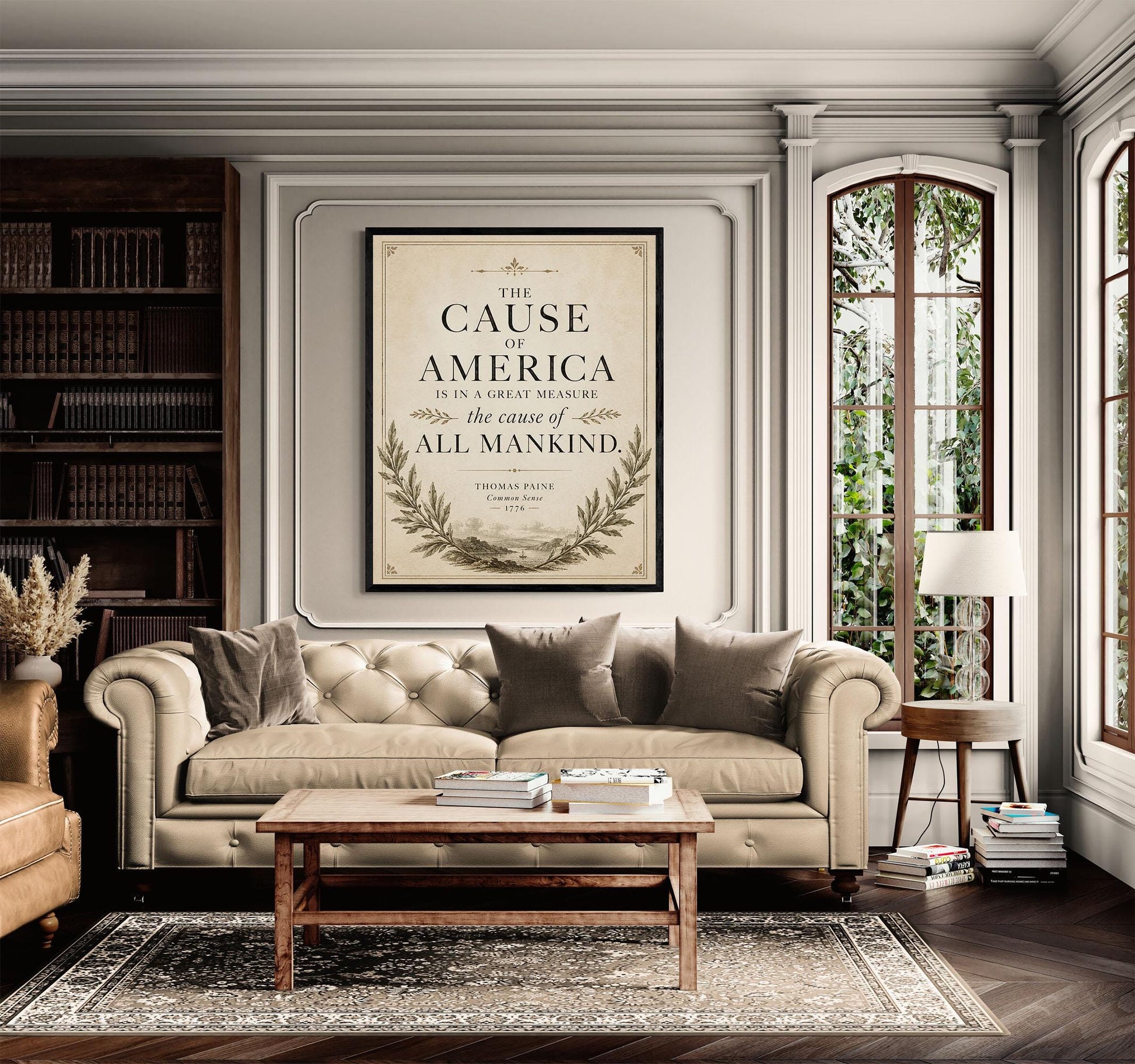 Thomas Paine Common Sense Wall Art Print | Cause of America | American Revolutionary War | Patriotic Home Decor | History Artwork