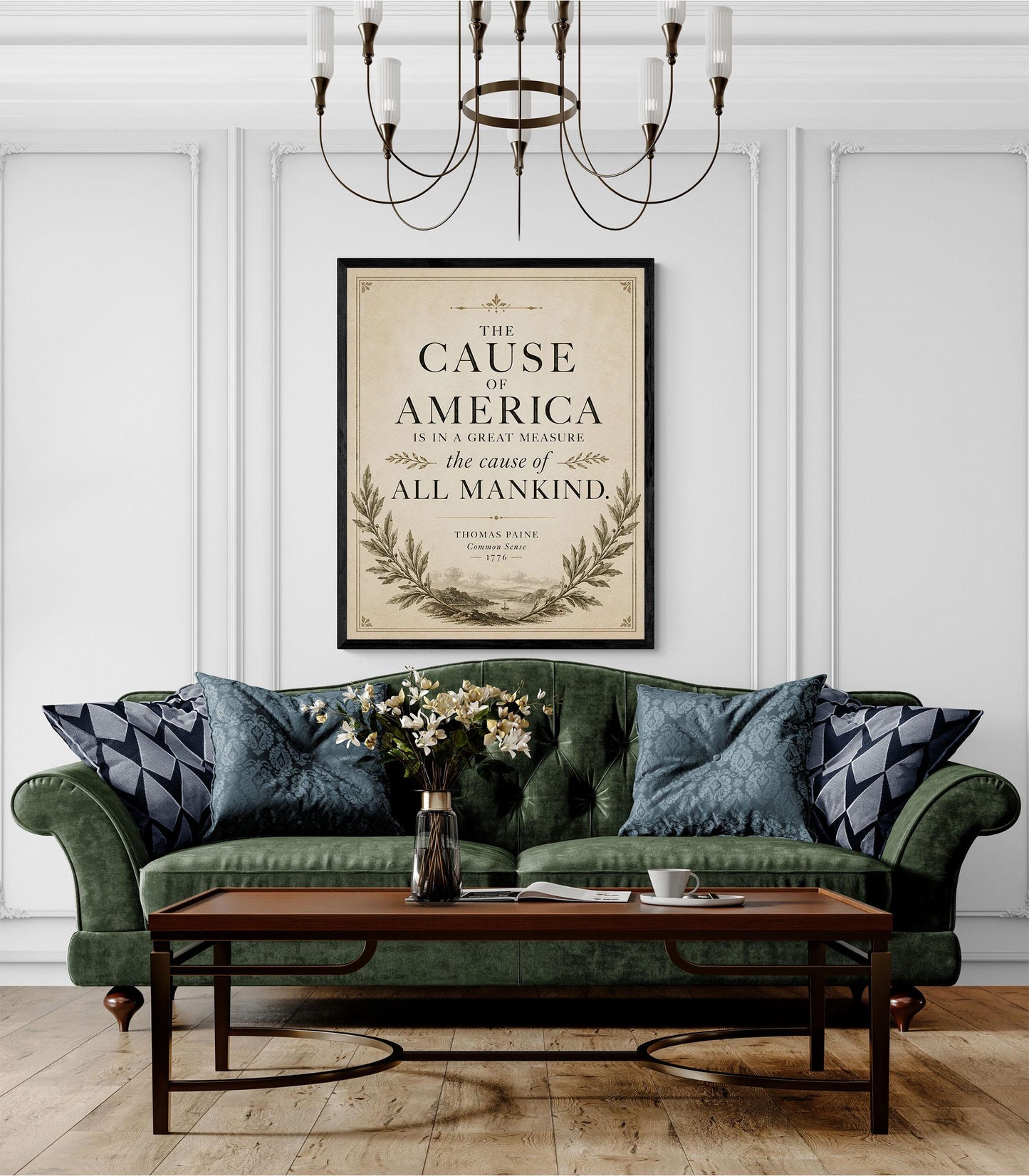 Thomas Paine Common Sense Wall Art Print | Cause of America | American Revolutionary War | Patriotic Home Decor | History Artwork