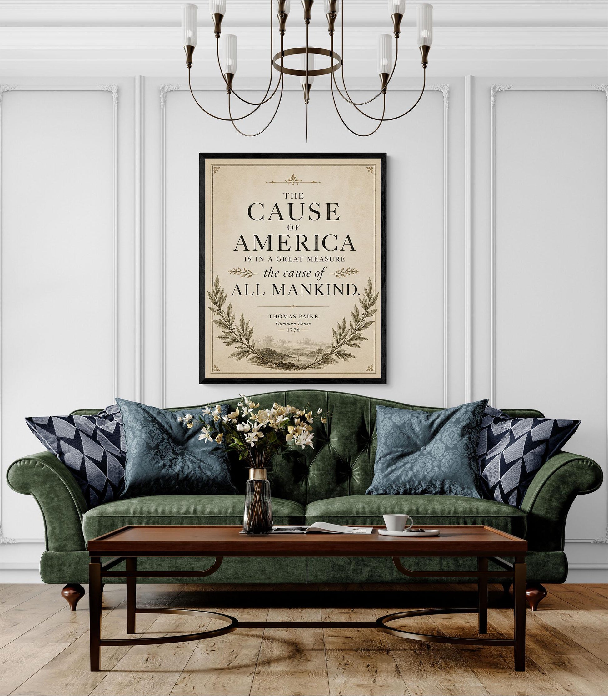 Thomas Paine Common Sense Wall Art Print | Cause of America | American Revolutionary War | Patriotic Home Decor | History Artwork