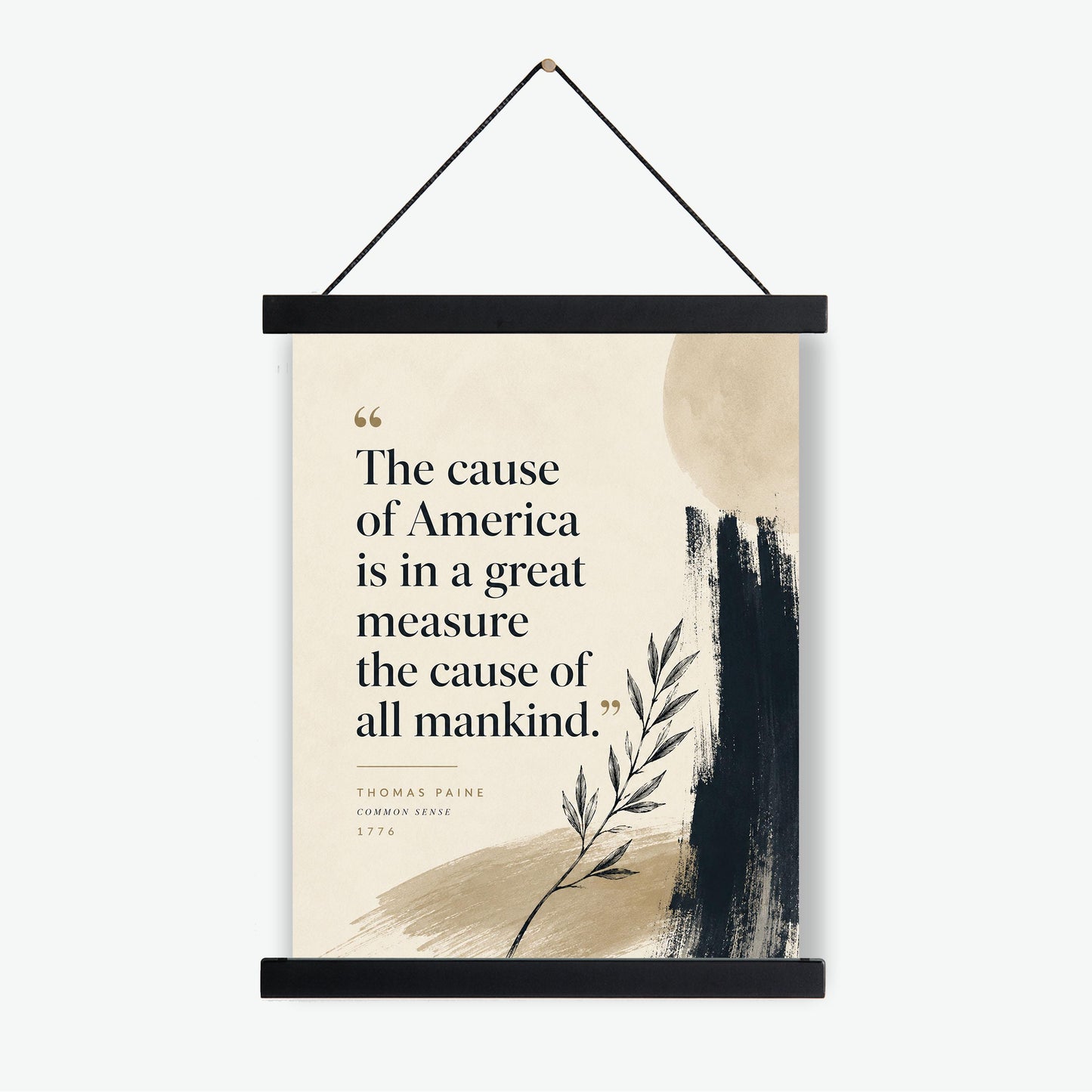 Thomas Paine Quote Wall Art Print, Common Sense Literary Home Decor, Patriotic History Quote Poster, American Heritage, Freedom Gift
