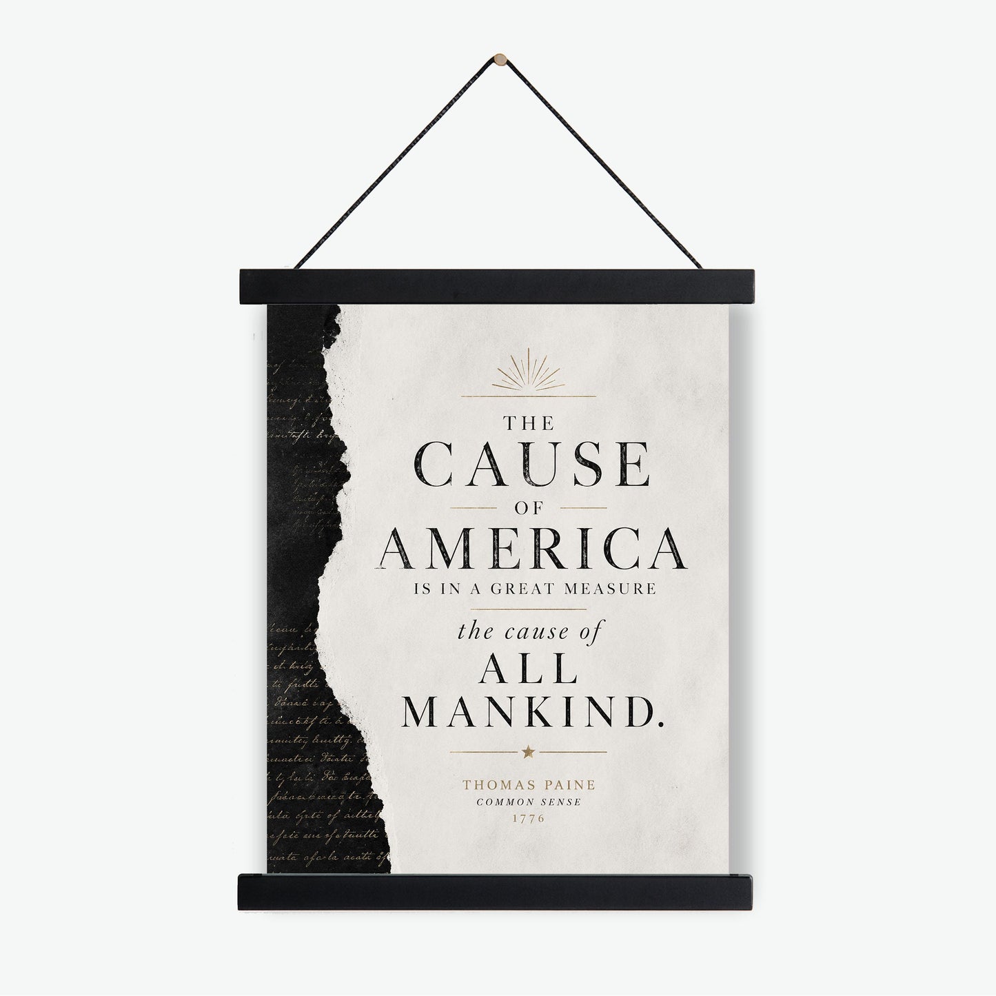 Thomas Paine Common Sense Quote Wall Art Print, Cause of America, Minimalist Patriotic Decor, American History Typography, Freedom Poster