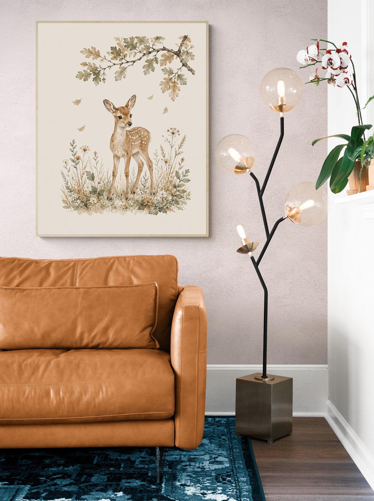 Baby Fawn Deer Nursery Wall Art Print | Children’s Home Decor | Forest Woodland Animal | For Boy | Kids | Girl | Cottage core | Artwork
