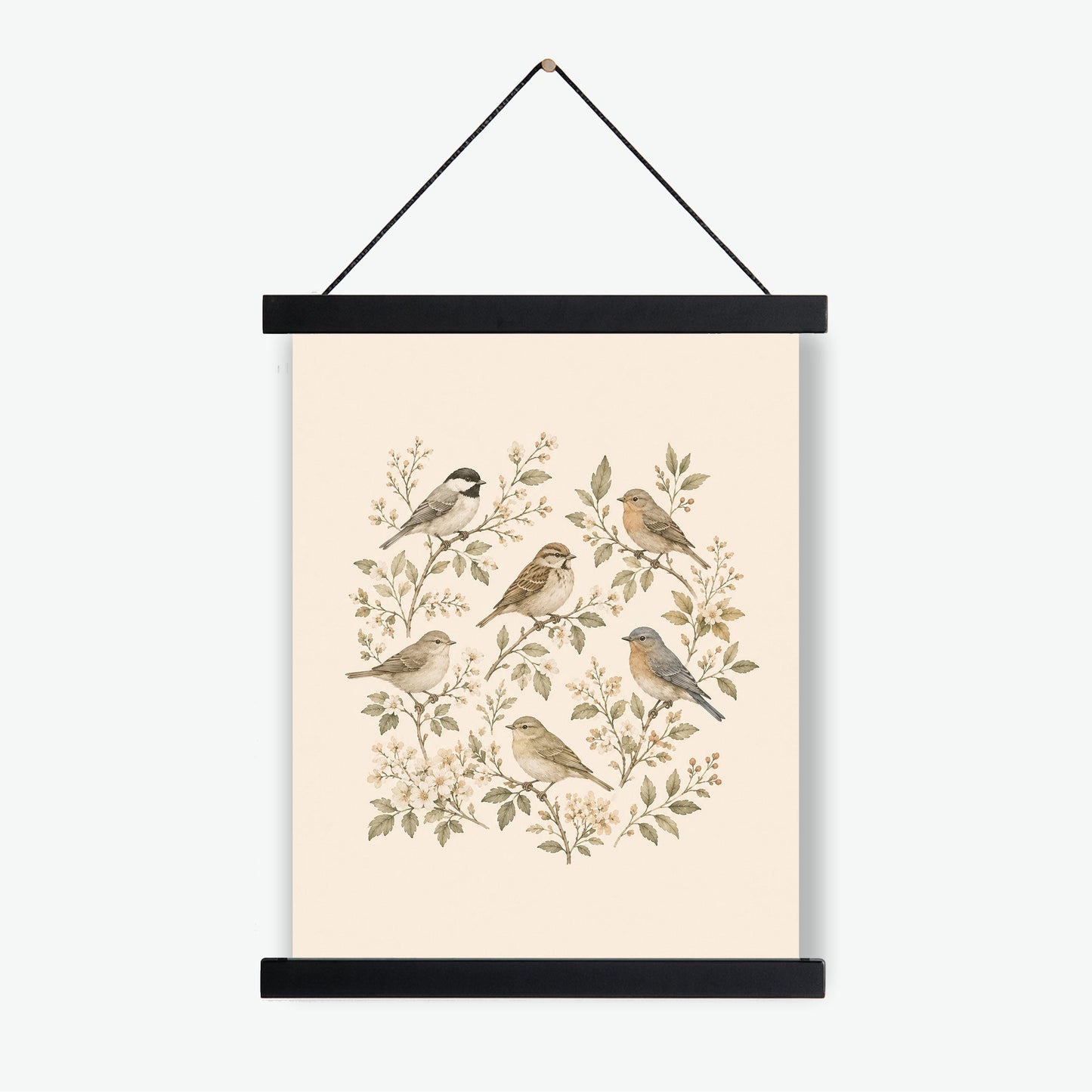 Vintage Bird Nursery Wall Art Print | Children’s Home Decor | Botanical Garden | For Boy | Kids | Girl | Cottage core | Artwork