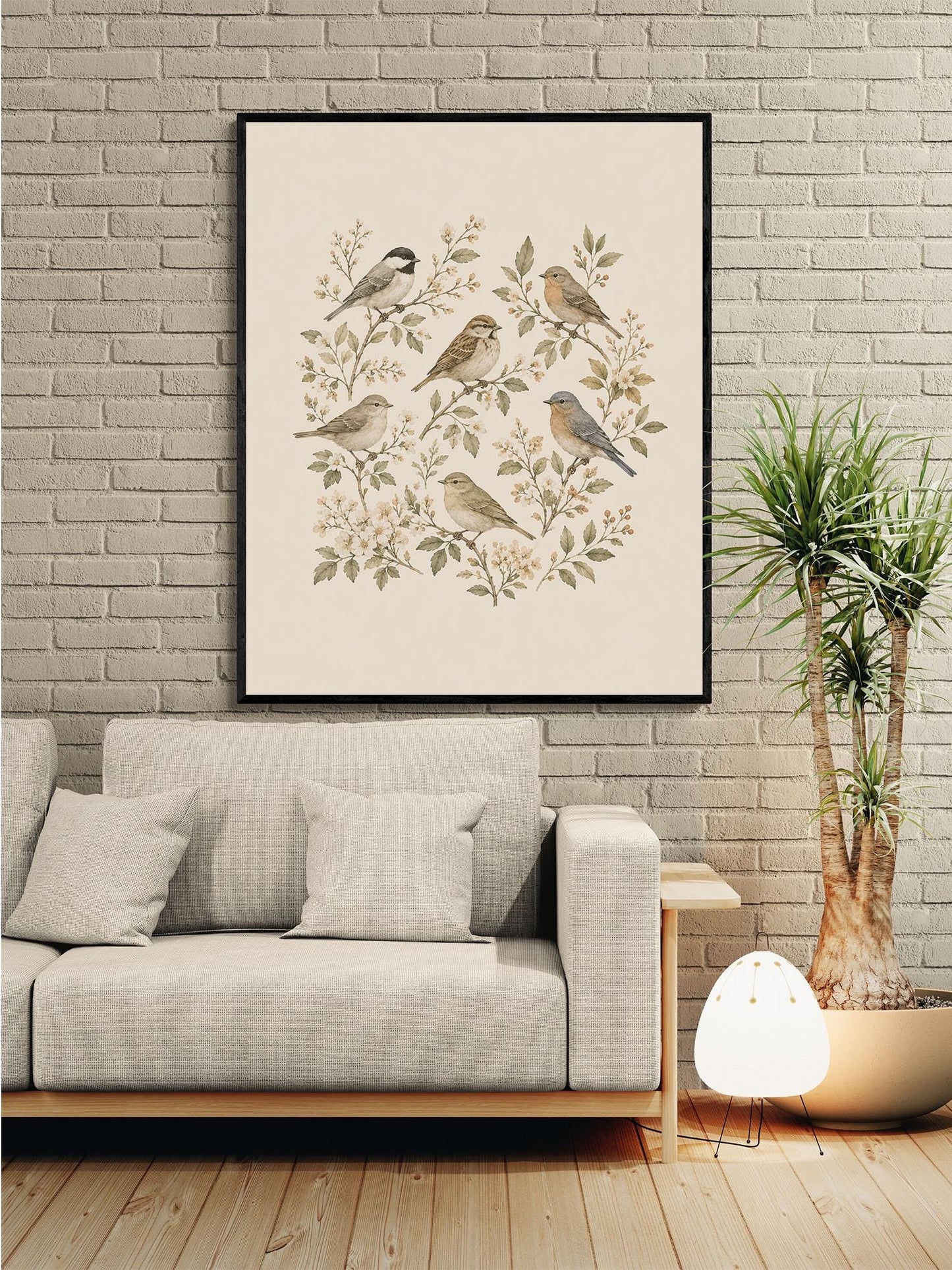 Vintage Bird Nursery Wall Art Print | Children’s Home Decor | Botanical Garden | For Boy | Kids | Girl | Cottage core | Artwork