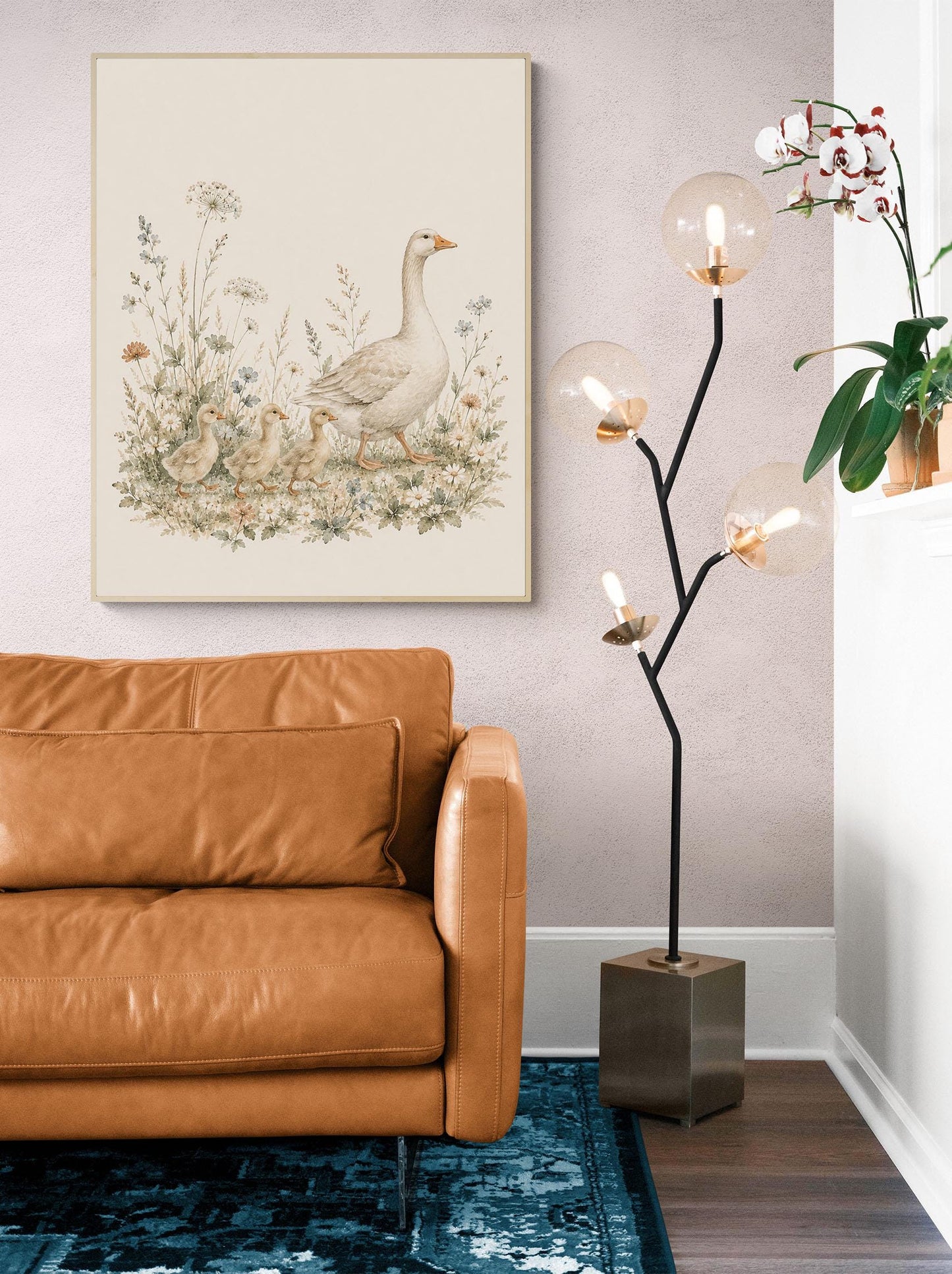 Goose Family Nursery Wall Art Print | Children’s Home Decor | Mother and Goslings | Animal | For Boy | Kids | Girl | Cottage core | Artwork
