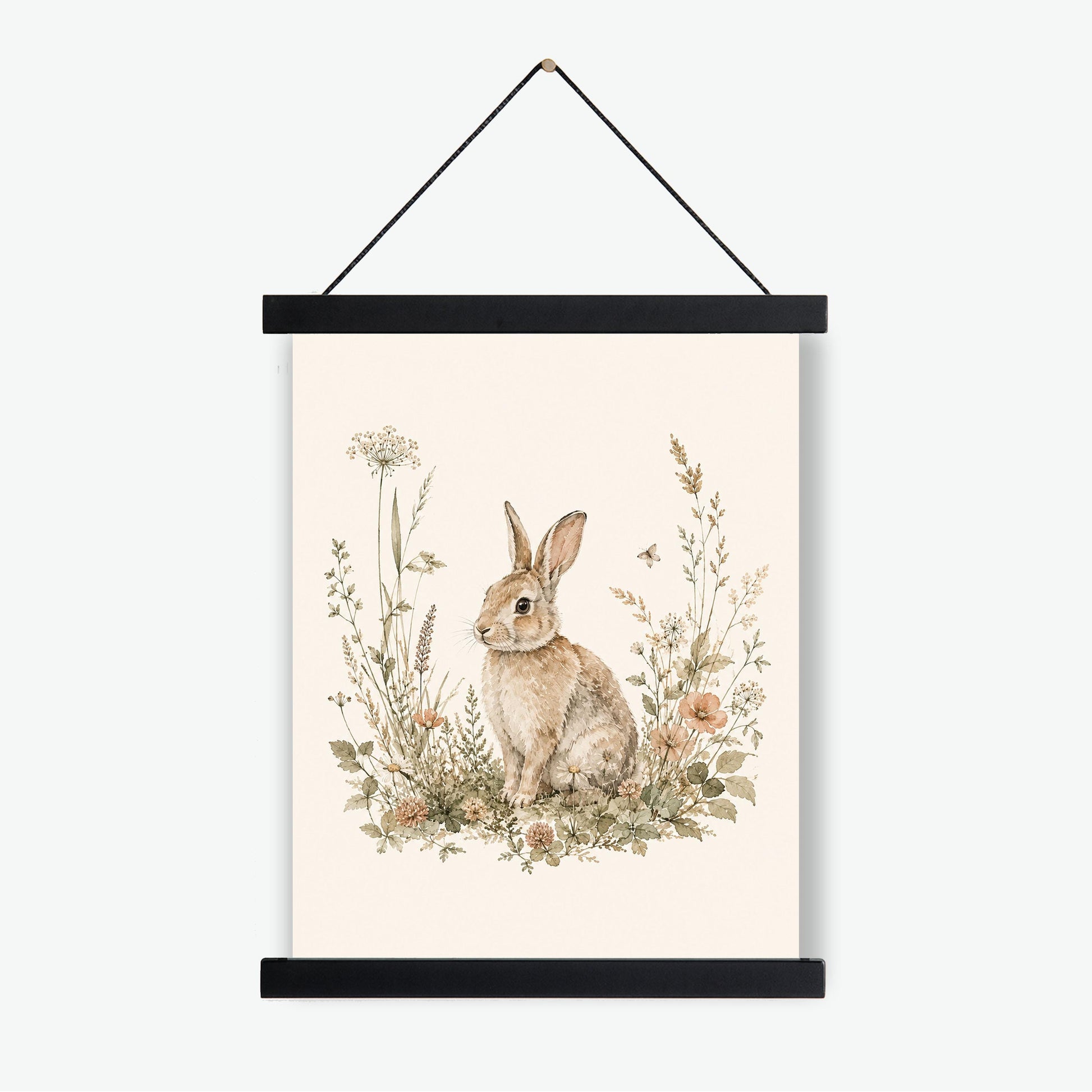Bunny Rabbit Nursery Wall Art Print | Children’s Home Decor | Woodland Animal | Forest | Boy | Kids | Girl | Cottage Core | Family Artwork