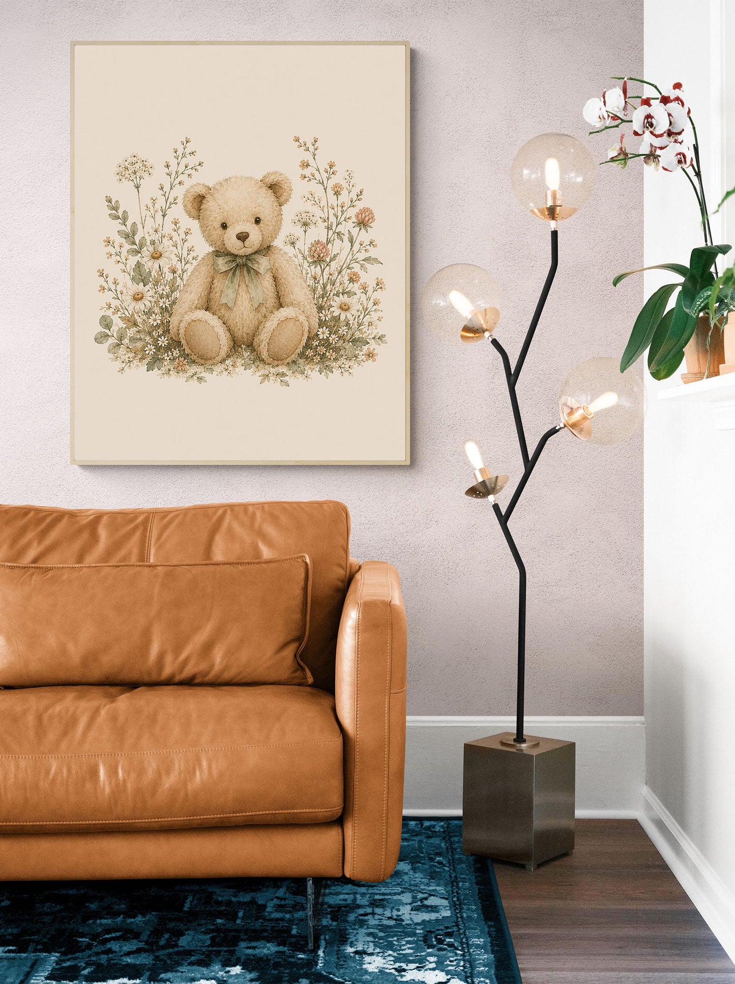 Teddy Bear Nursery Wall Art Print | Children’s Home Decor | Vintage Animal | Forest | Boy | Kids | Girl | Cottage Core | Family Artwork