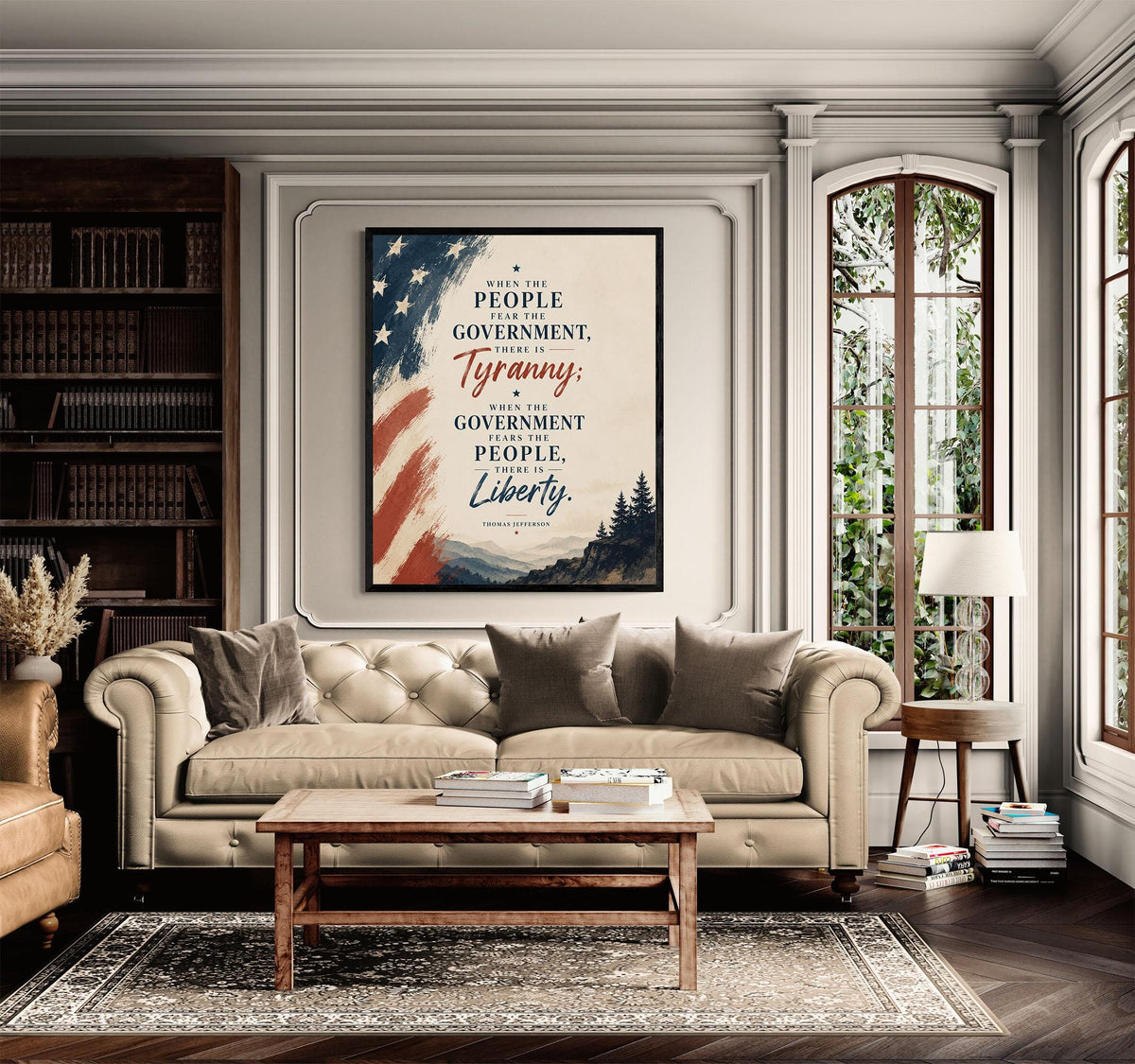 Thomas Jefferson Art Print | When The People Fear The Government There Is Tyranny | History | American President | Patriotic Home Decor